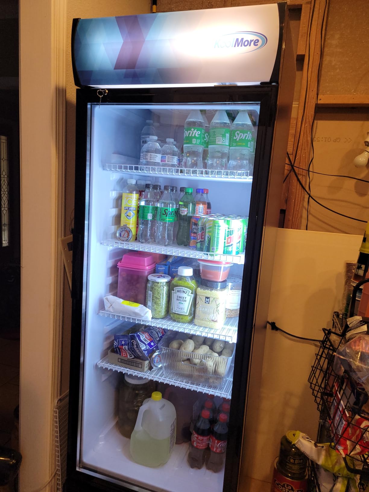 KoolMore 6 Cu. Ft. Commercial One Glass Door Display Upright Beverage Refrigerator Cooler Merchandiser - 21.4 in. x 24.4 in. x 52.7 in. ETL Listed customer photo 1