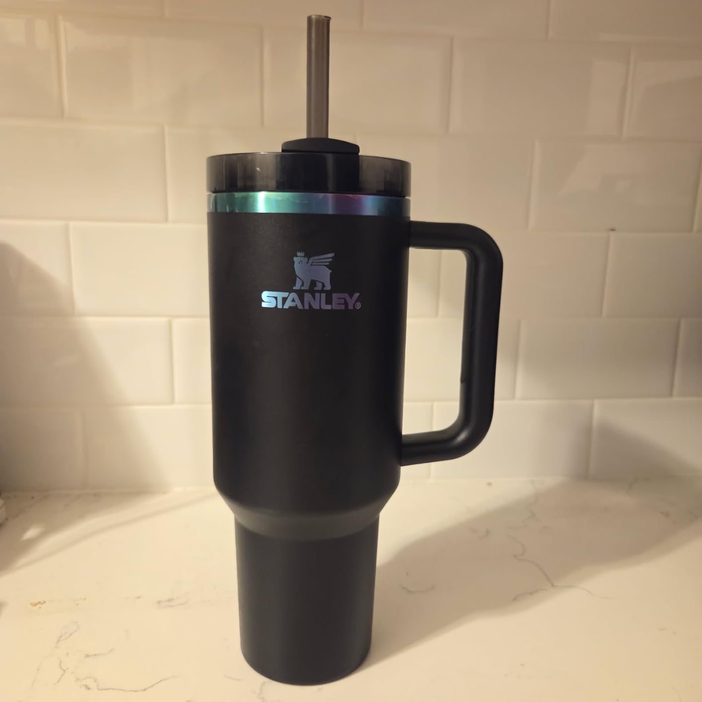 STANLEY Quencher H2.0 Flow State Tumbler, 30 oz, Black 2.0 | Handle and Straw | 3-Position Lid | Cup Holder Compatible for Travel | Insulated Stainless Steel Cup | BPA-Free customer photo 1