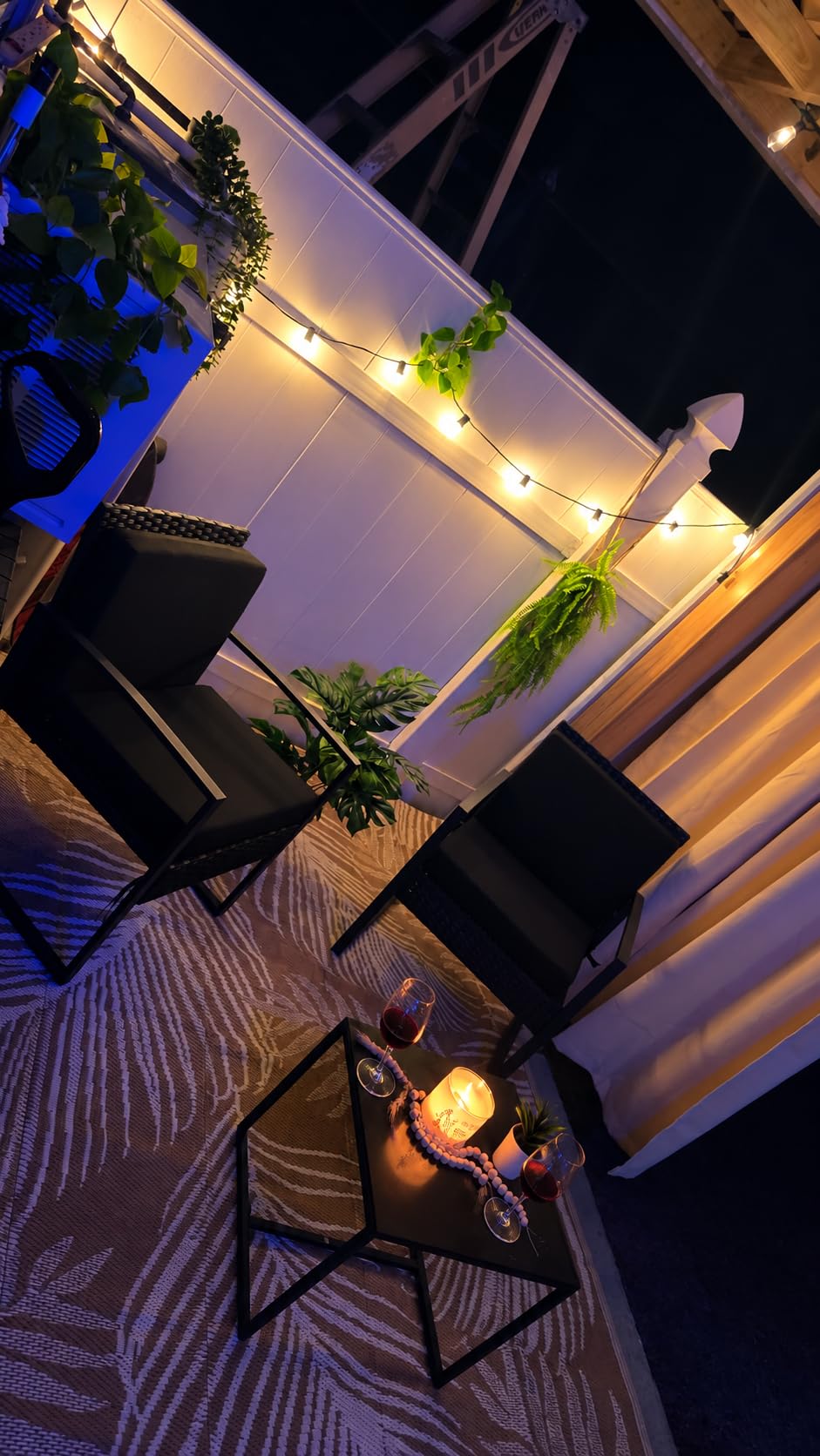 Pauwer Waterproof Outdoor Rug 5x8, Plastic Straw Patio Rug, Leaf Brown customer photo 2