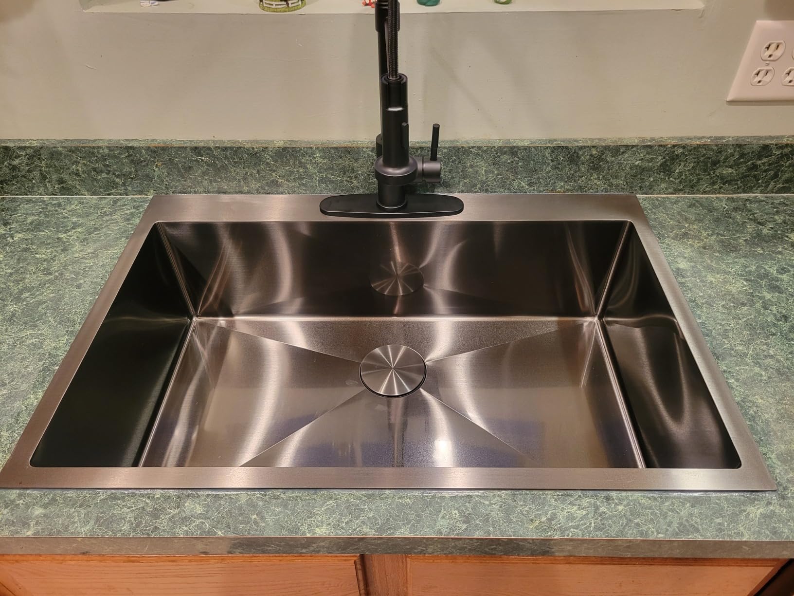 VCCUCINE 22x18 Inch Drop in Kitchen Sink,16 Gauge Topmount RV Small Kitchen Bar Sink, Handmade Stainless Steel Wet Bar Sink, Outdoor Single Bowl, Brushed Nickel Prep Sink with Strainer customer photo 1