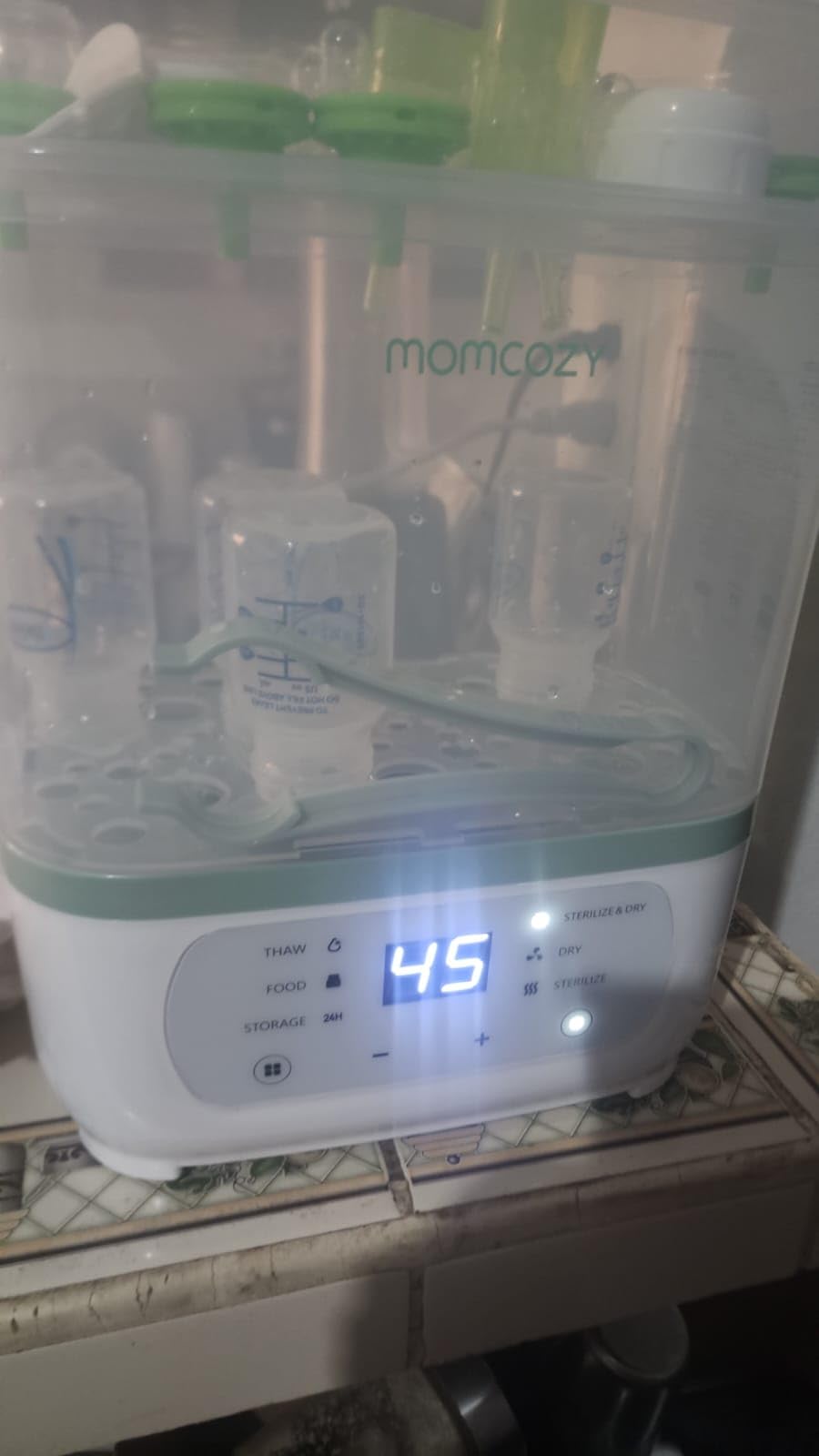 Momcozy Bottle Sterilizer and Dryer, 8-in-1 Electric Steam Baby Bottle Sterilizer for Baby Bottles, Baby stuffs & Breast Pump Accessories | 8-Bottles Capacity, for Baby food, Pump Parts & Baby Essentials, Multi-Function Sterilizer and Dryer for Busy Parents customer photo 1