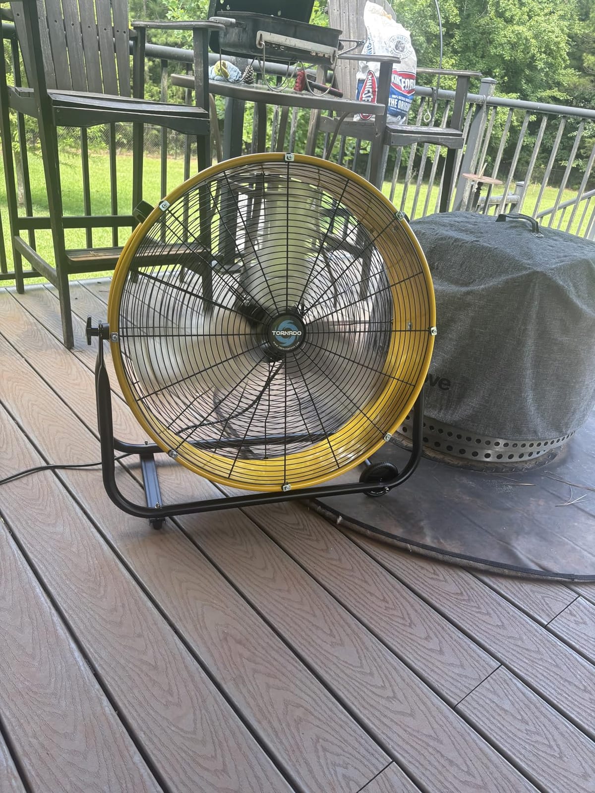 Tornado 24 Inch High Velocity Drum Fan - Heavy Duty Metal Fan for Commercial and Industrial Use, 7700 CFM, 3 Speeds, 1/3 HP, 8 FT Cord, ETL Safety Listed customer photo 2