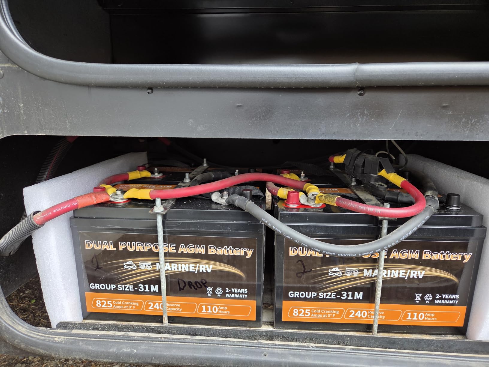 Weize Dual Purpose AGM Battery BCI Group 27M, 175RC 580CCA 12V 92AH Starter & Deep Cycle Sealed Marine & RV Battery customer photo 1