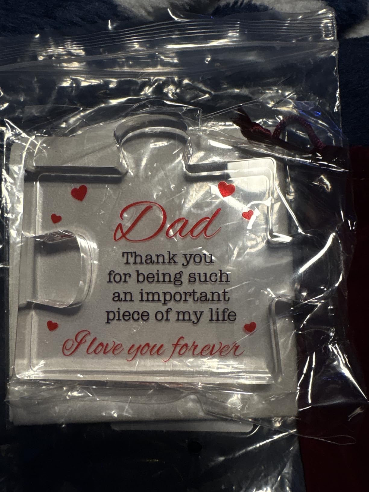 Cute Premium Thick Acrylic Puzzle Piece Gift for Mom – Adorable Mother’s Day, Christmas & Birthday Present – Engraved Keepsake from Son or Daughter – Freestanding 3D Decorative Home Display for Mom customer photo 1