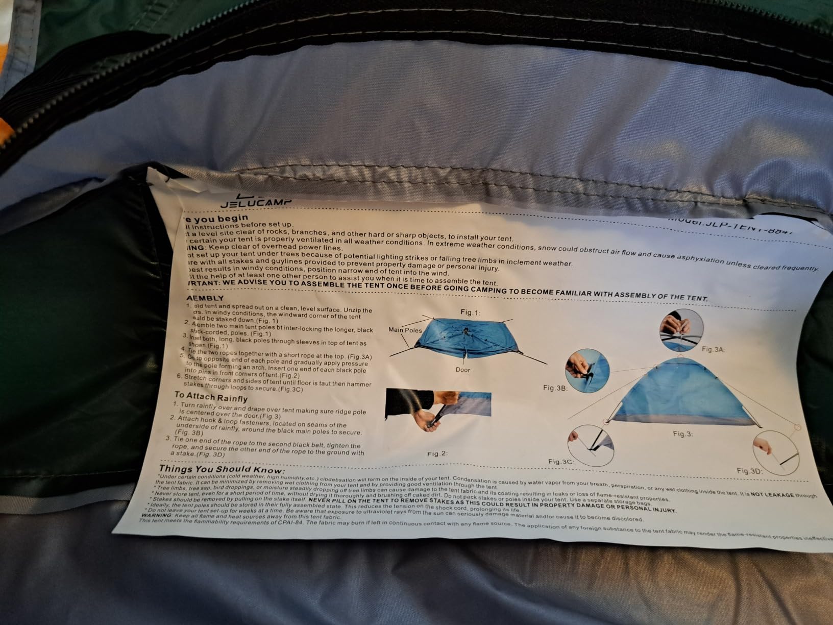 JELUCAMP 1/2/4/6 Person Dome Tents for Camping Lightweight Backpacking Tent customer photo 2