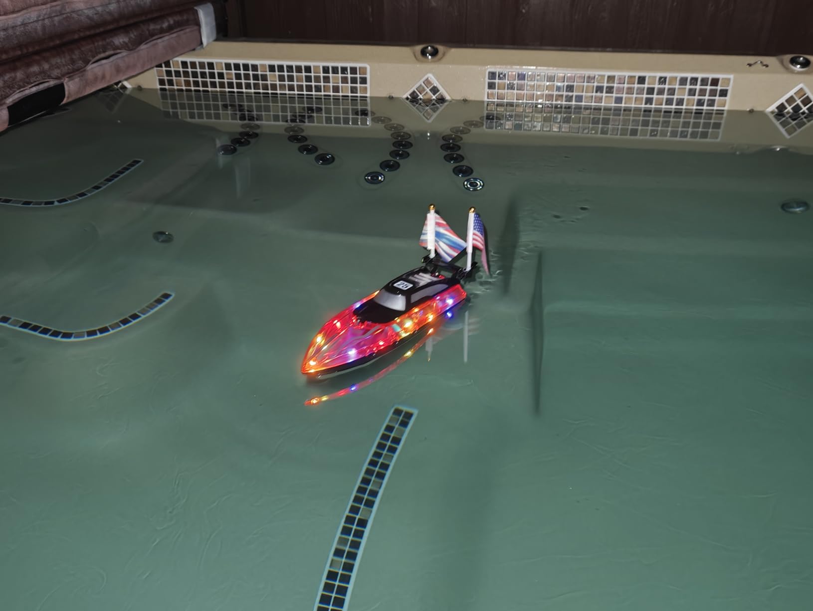JOI MEW Remote Control Boat for Kids, RC Boat for Pool & Lake, LED Lights customer photo 1