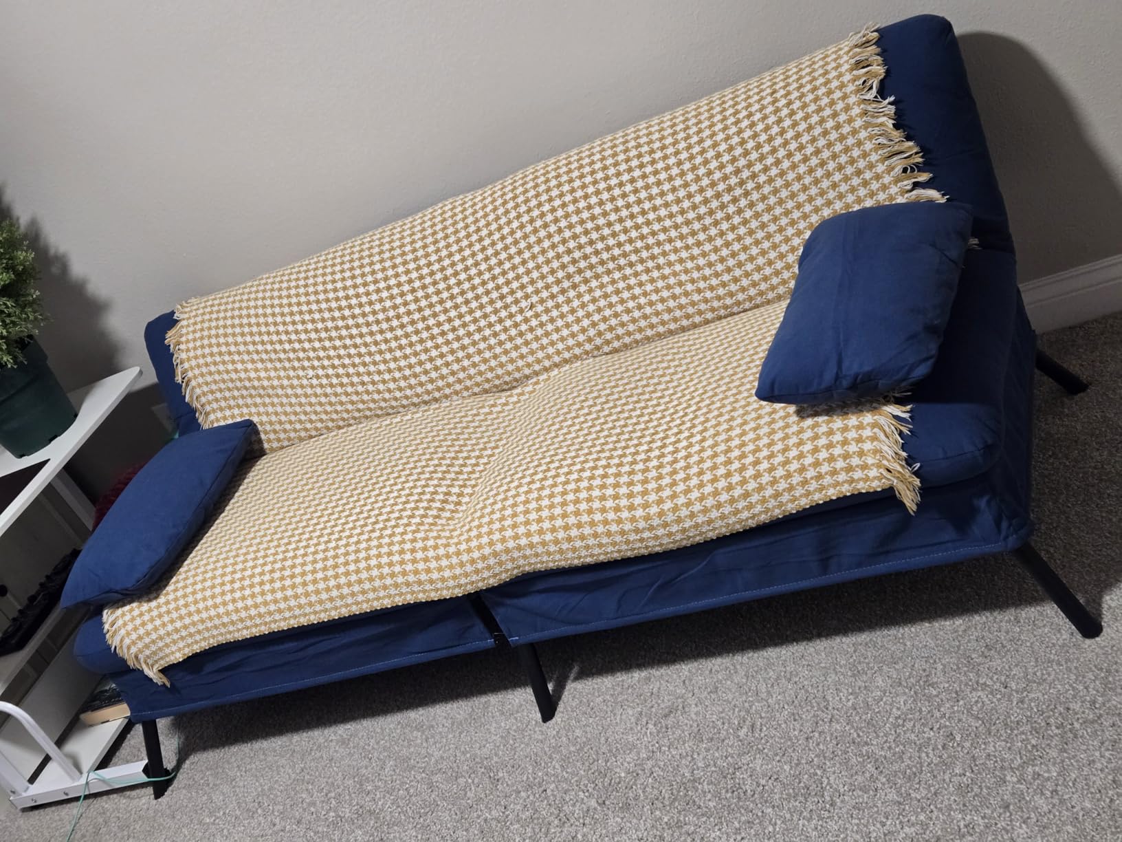 COMHOMA 72″ Convertible Futon Sofa Bed, Adjustable Backrest, Black customer photo 1