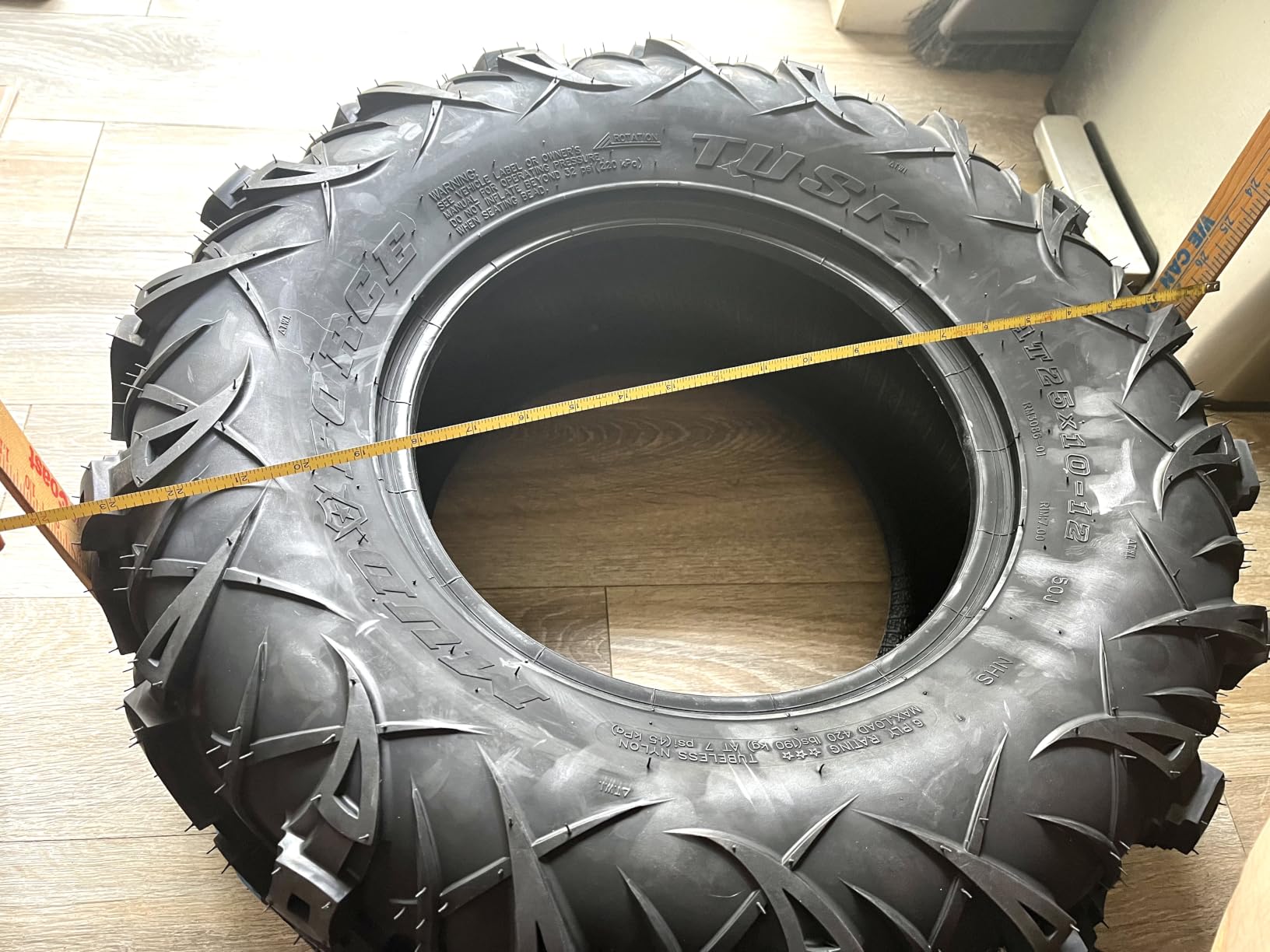 Tusk Mud Force ATV Tire Set – 25x8-12 Front & 25x10-12 Rear – Durable Off-Road Quad Tires Set of 4 customer photo 2