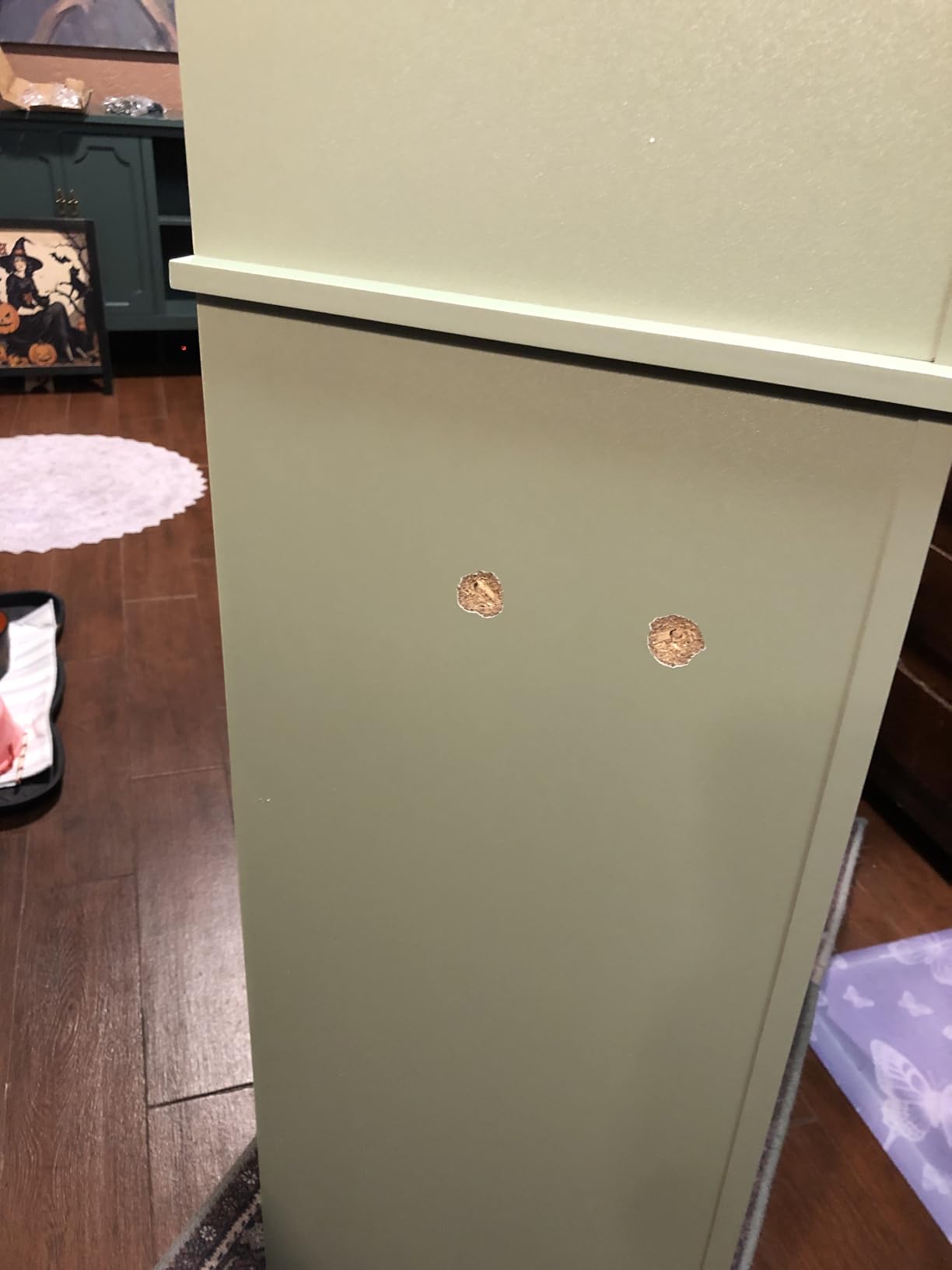 FOTOSOK 71'' Tall Kitchen Cabinet with Glass Doors and Drawer customer photo 1