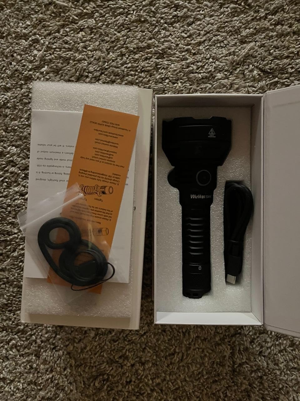 Wurkkos TD01C Tactical Flashlight, 1800LM Rechargeable, 1000M Throw USB-C customer photo 1