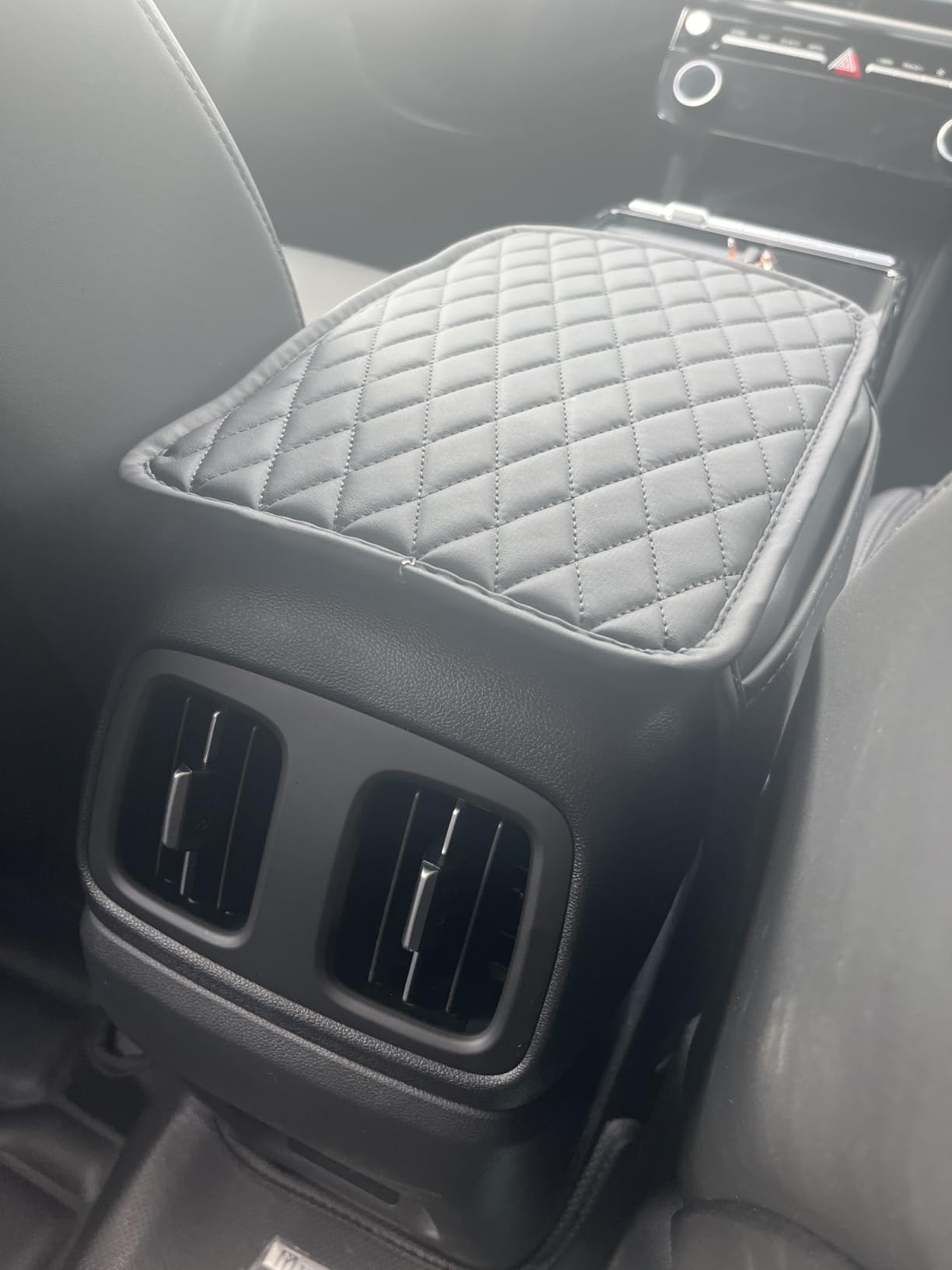 Stacool Upgraded Car Center Console Cover,Microfiber Leather Car Armrest Cover Cushion with 2 Storage Bags,Universal Car Armrest Storage Box (Black) customer photo 1