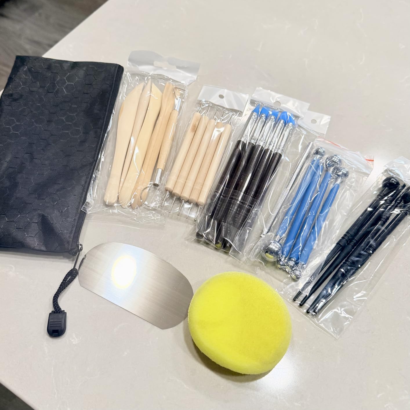 Amrules 27 Pcs Polymer Clay Sculpting Tools Kit for Adults, Light Yellow customer photo 2