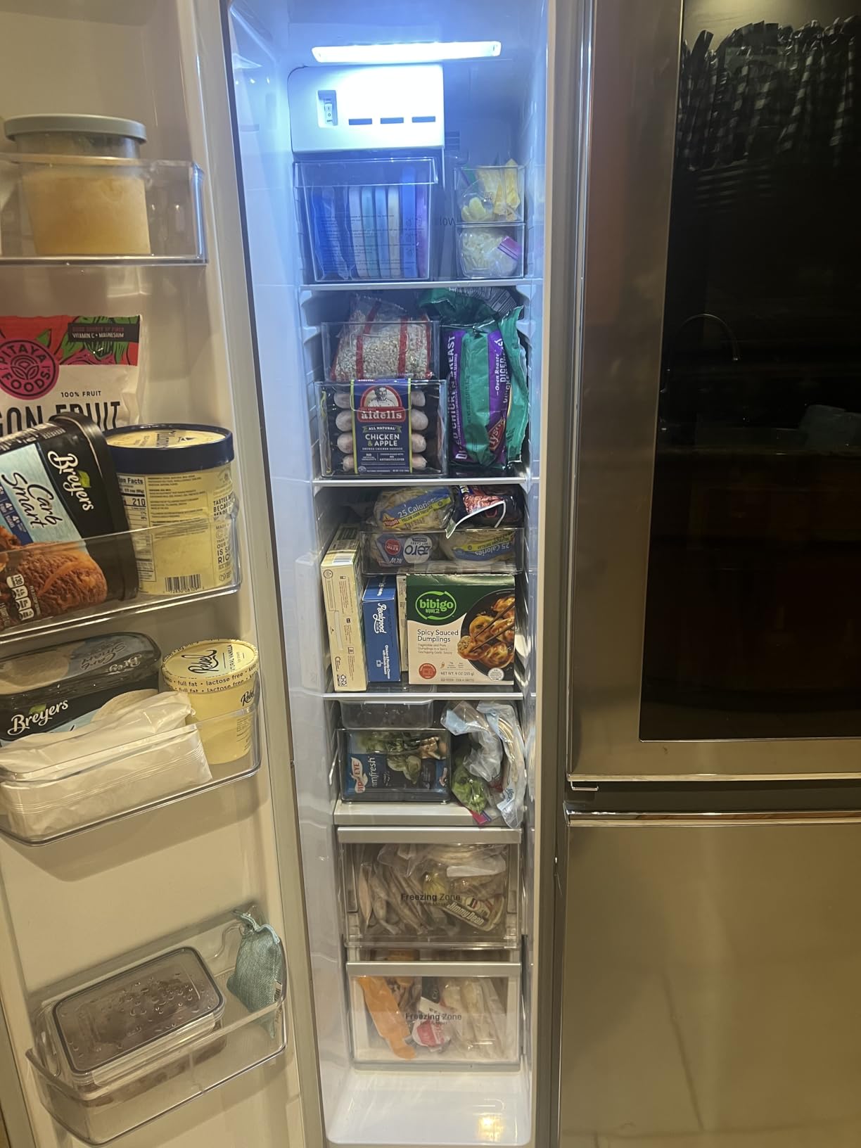 Heyuzb 8 PACK Freezer Organizer Bins Fridge Organizers and Storage Stackable Refrigerator Organizers Bins with Side Handles Clear Storage Bins for Pantry, Under Sink, Kitchen Cabinet customer photo 2