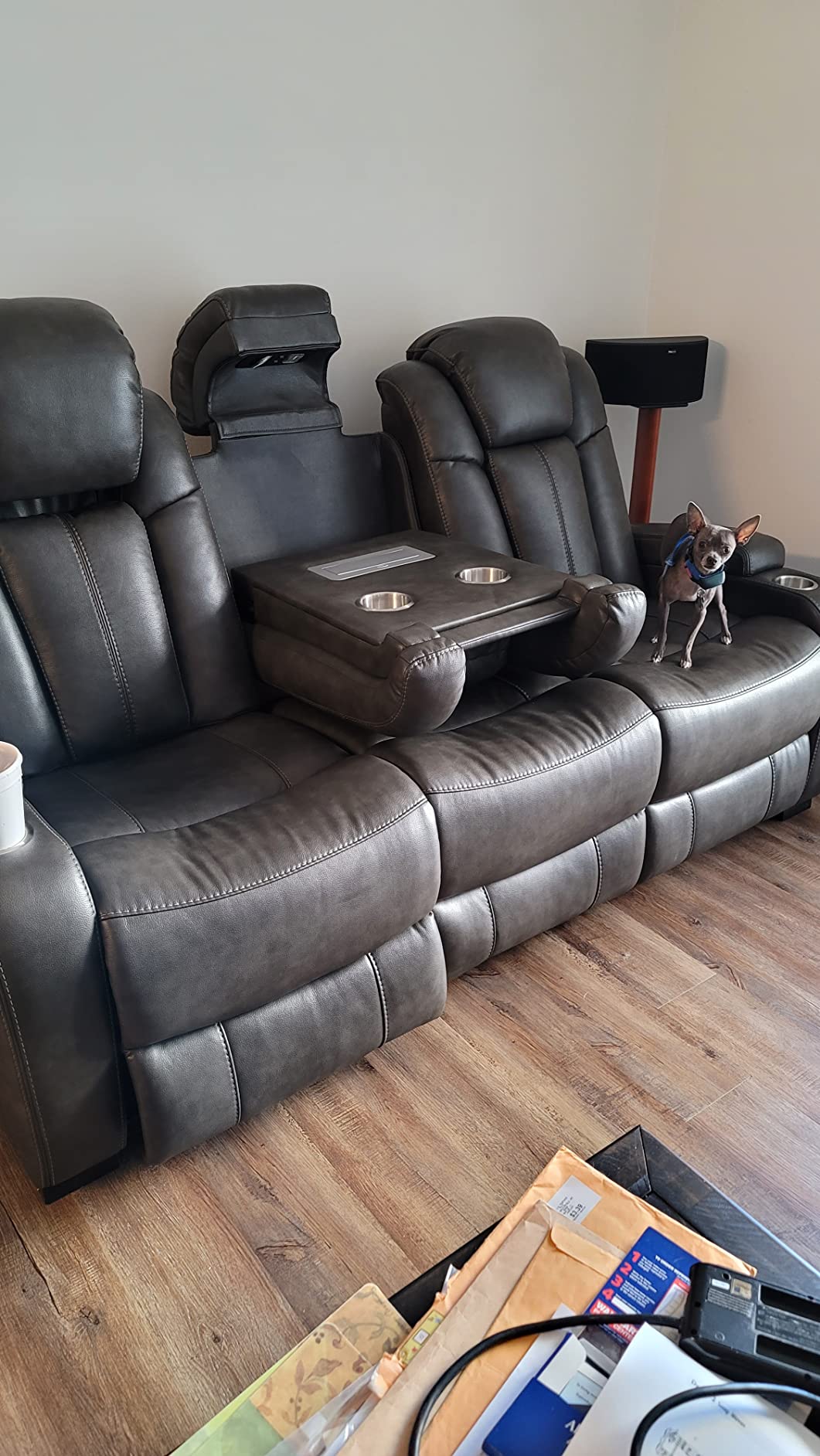 Signature Design by Ashley Wolfridge Power Reclining Sofa, Brindle customer photo 1