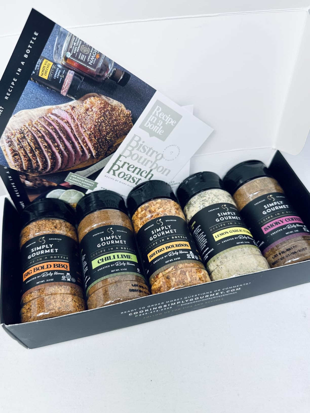 Spice Box Gift Set 5x 3oz Bottles | Premium Blends With Recipe Cards | Best Gift for Foodies | Recipe in a Bottle | Miniature Cooking Adventure in a Box | Simply Gourmet by Rivky Kleiman (Packaging may Vary) customer photo 1