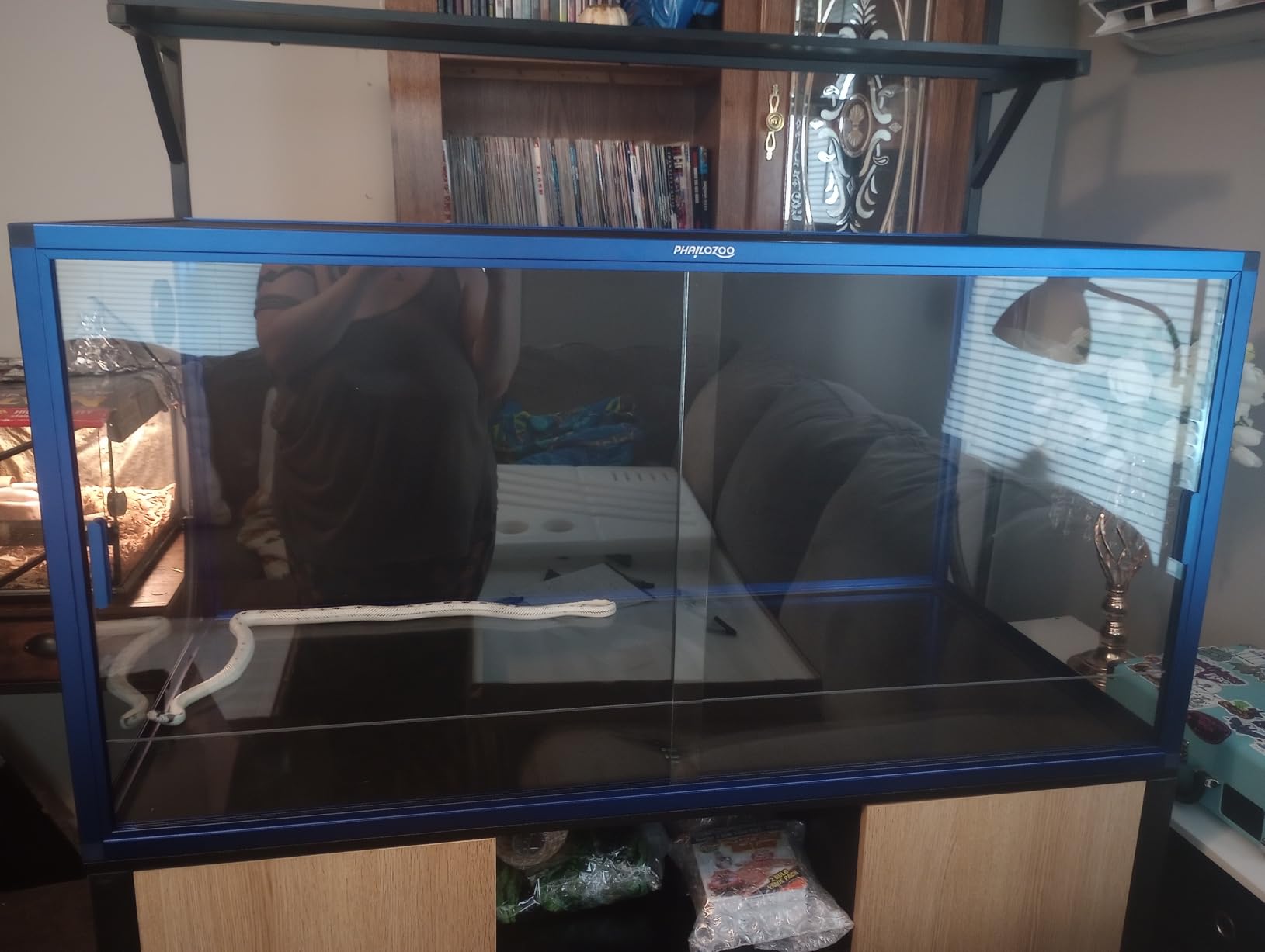 Phailozoo 120 Gallon Reptile Tank for Bearded Dragon, Snake, Adult Reptile | Optimal Ventilation & Light Penetration by Rust Proof Mesh Top, Easy Assembly within 6 Steps with Clear Instruction customer photo 1
