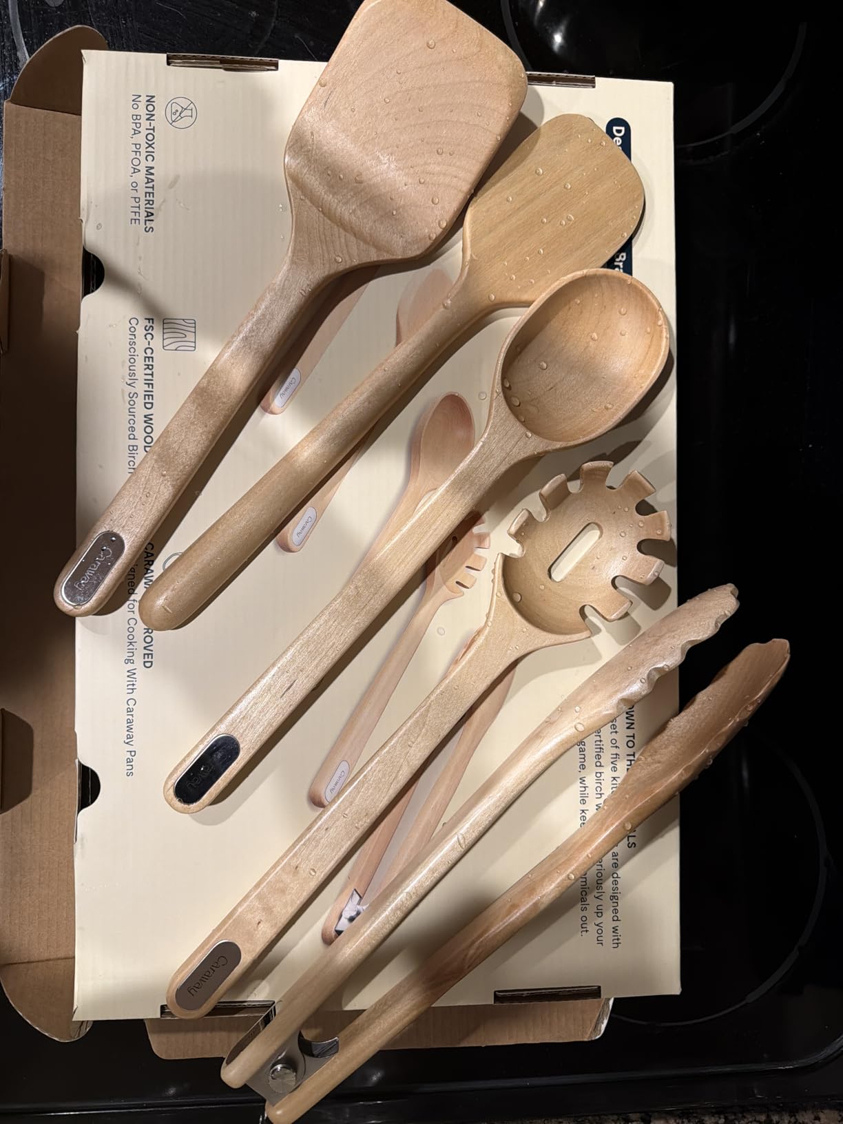 Caraway 5-Piece Wooden Utensil Set, Cooking Utensil Set customer photo 1