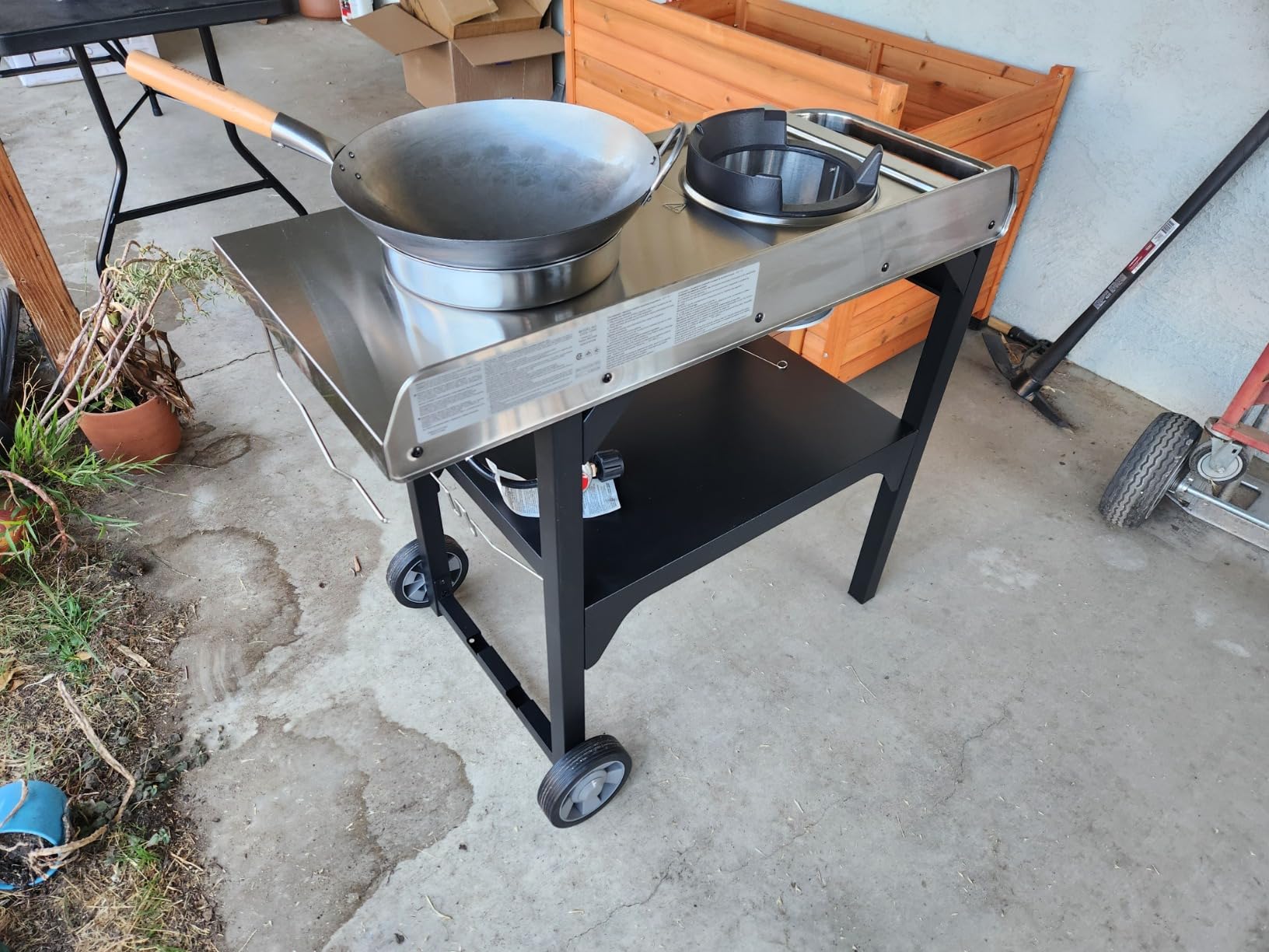 Cuisinart Outdoor Wok Station with Rear Wheels, 14