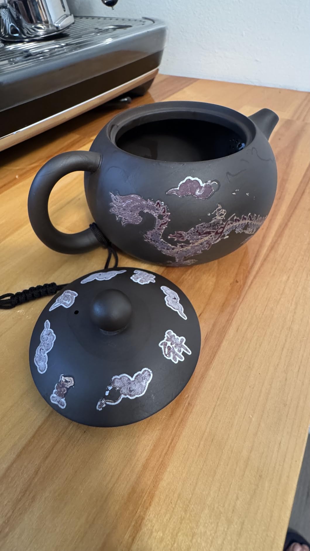 Hand-made Dragon and Phoenix Color-changing Purple Clay Teapot Zisha Tea Pot Kung Fu Tea Set Tea Lover‘s Gift (Teapot+2*Cups) customer photo 1