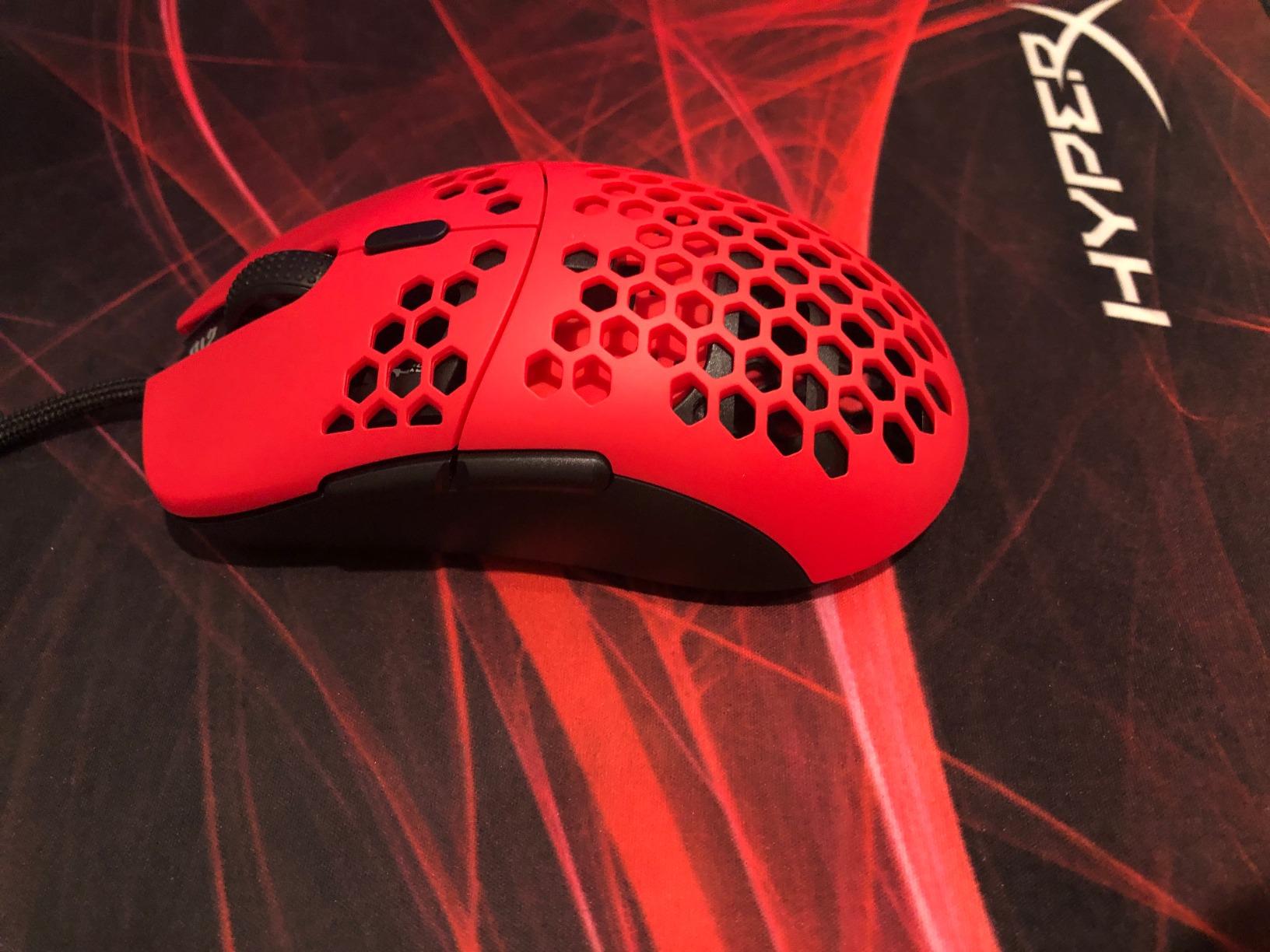 G-Wolves Hati HTM 56g Honeycomb Mouse, PixArt 3389 16000DPI, 6 Programmable Buttons, Low Latency, for Esports (Ruby) customer photo 2