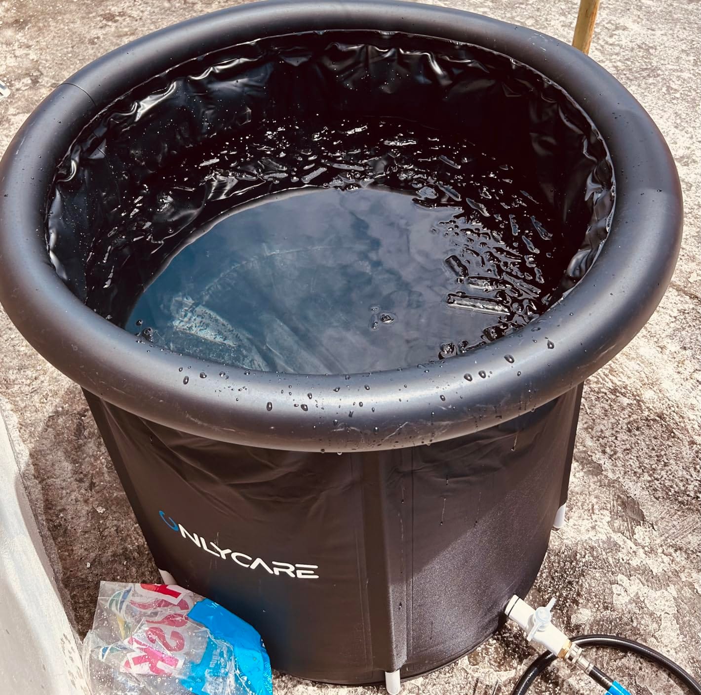 ONLYCARE Upgrade XXL 135 Gal Ice Bath Tub for Athletes - Cold Plunge Tub with Cover - Multiple Layered Cold Water Portable Ice Pod for Therapy Recovery at Home Outdoor Gym Use customer photo 1