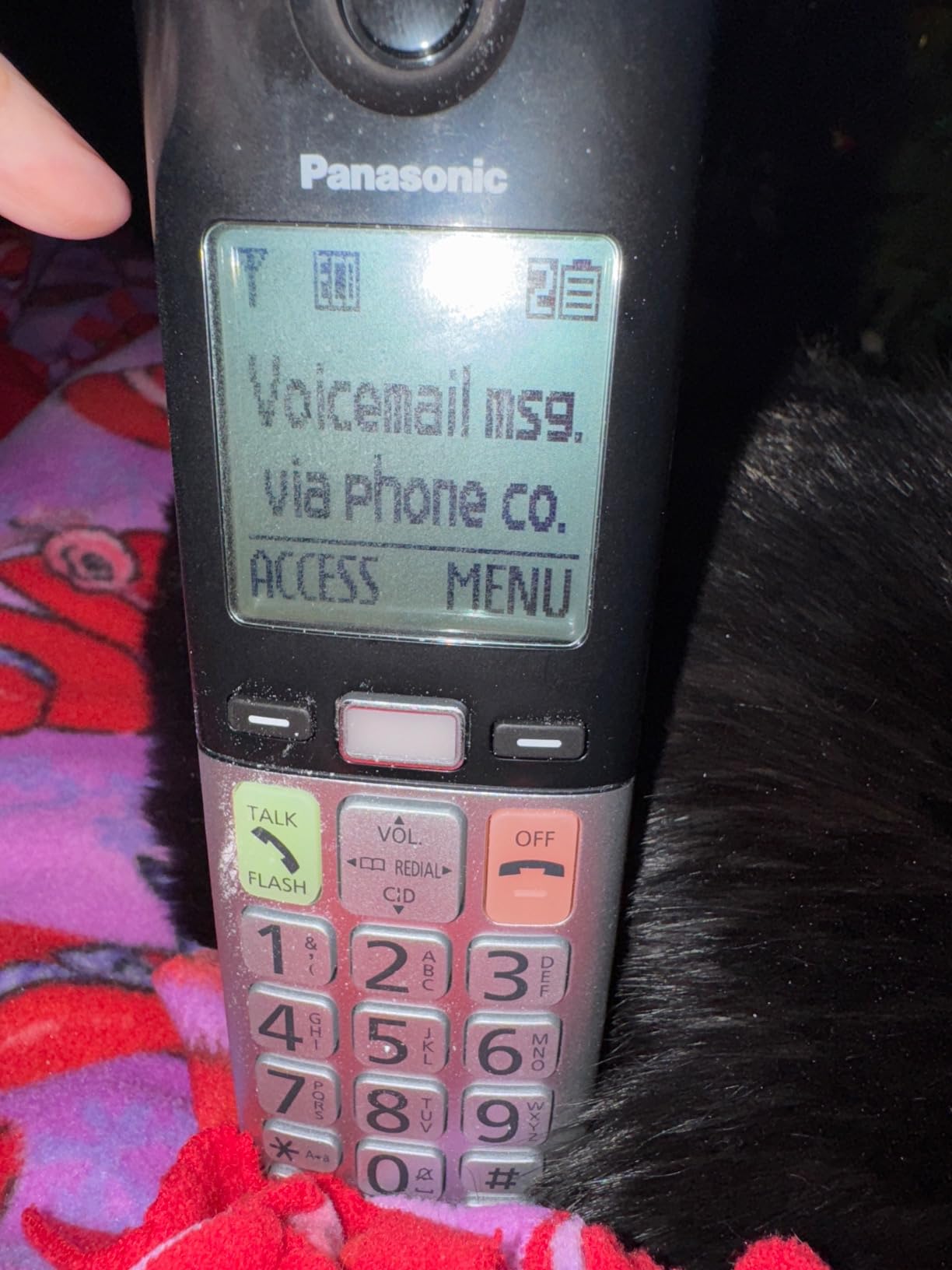 Panasonic Cordless Phone, Easy to Use with Large Display & Big Buttons, Flashing Favorites Key, Flashlight, Call Block, Volume Boost, Talking Caller ID, House Phones, 2 Cordless Handsets - KX-TGU432B customer photo 1
