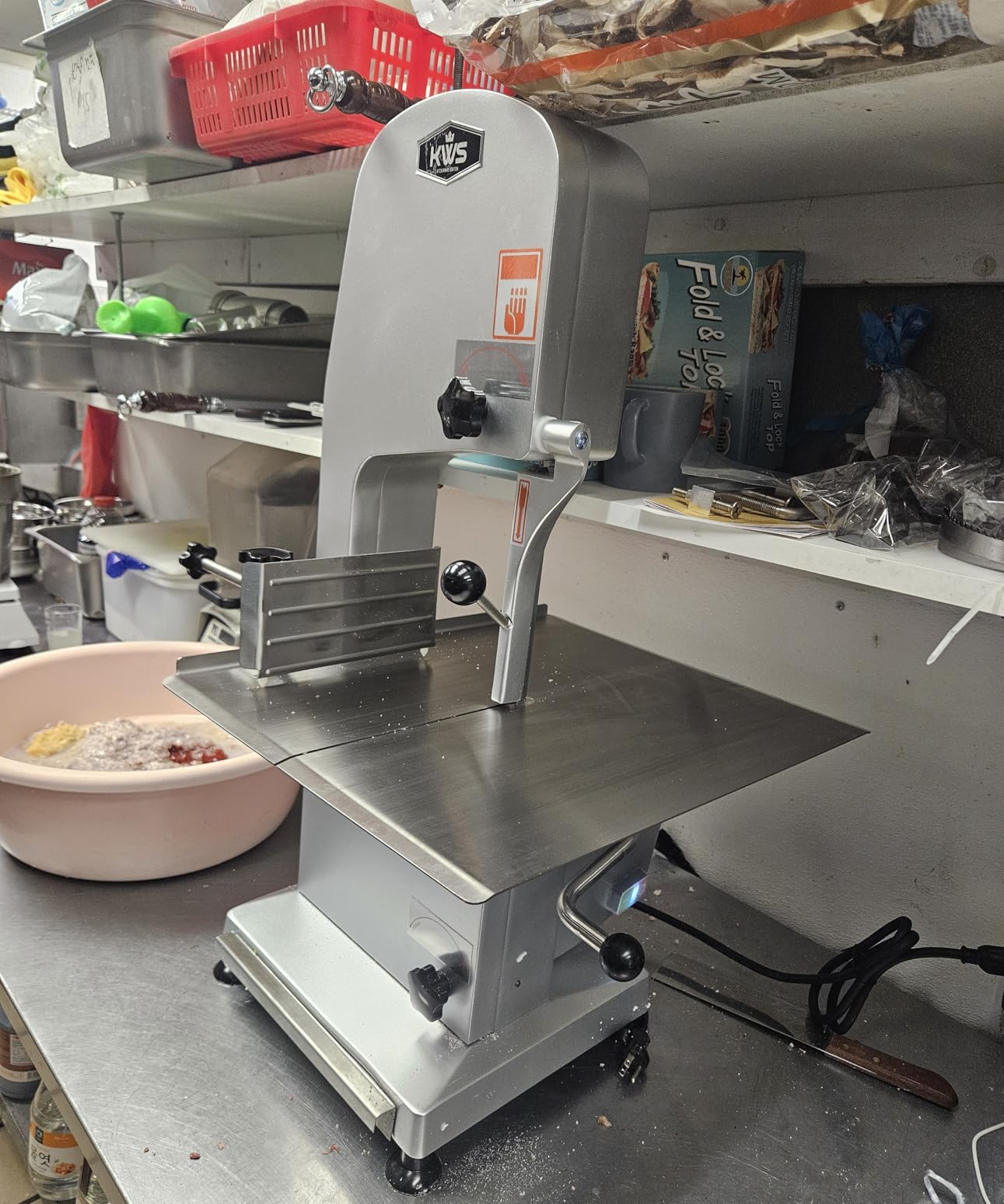 KWS KitchenWare Station B-310 Countertop Model Commercial 3800W 5HP Electric Bone Band Saw Machine/Slicer Heavy-Duty customer photo 2
