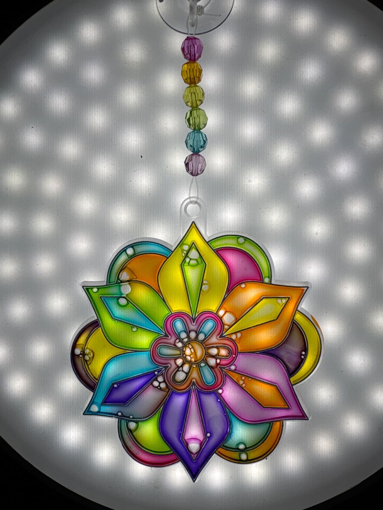 30 Sets Mandala Suncatchers Craft Kits Stained Glass DIY Window Paint Art customer photo 2