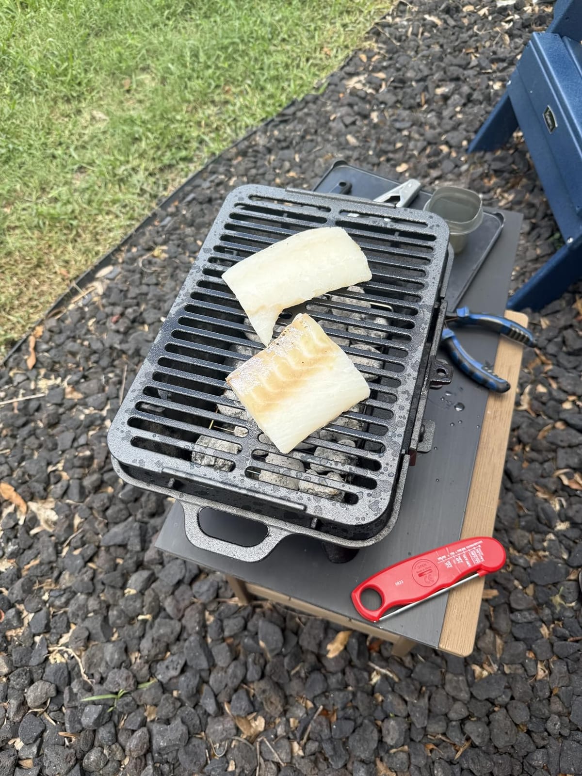 Hibachi Grill Outdoor, Portable Mini Charcoal Grill, Pre-Seasoned Cast Iron, Small Japanese Yakitori Tabletop Skillet Grill Stove for Outdoor Camping customer photo 1