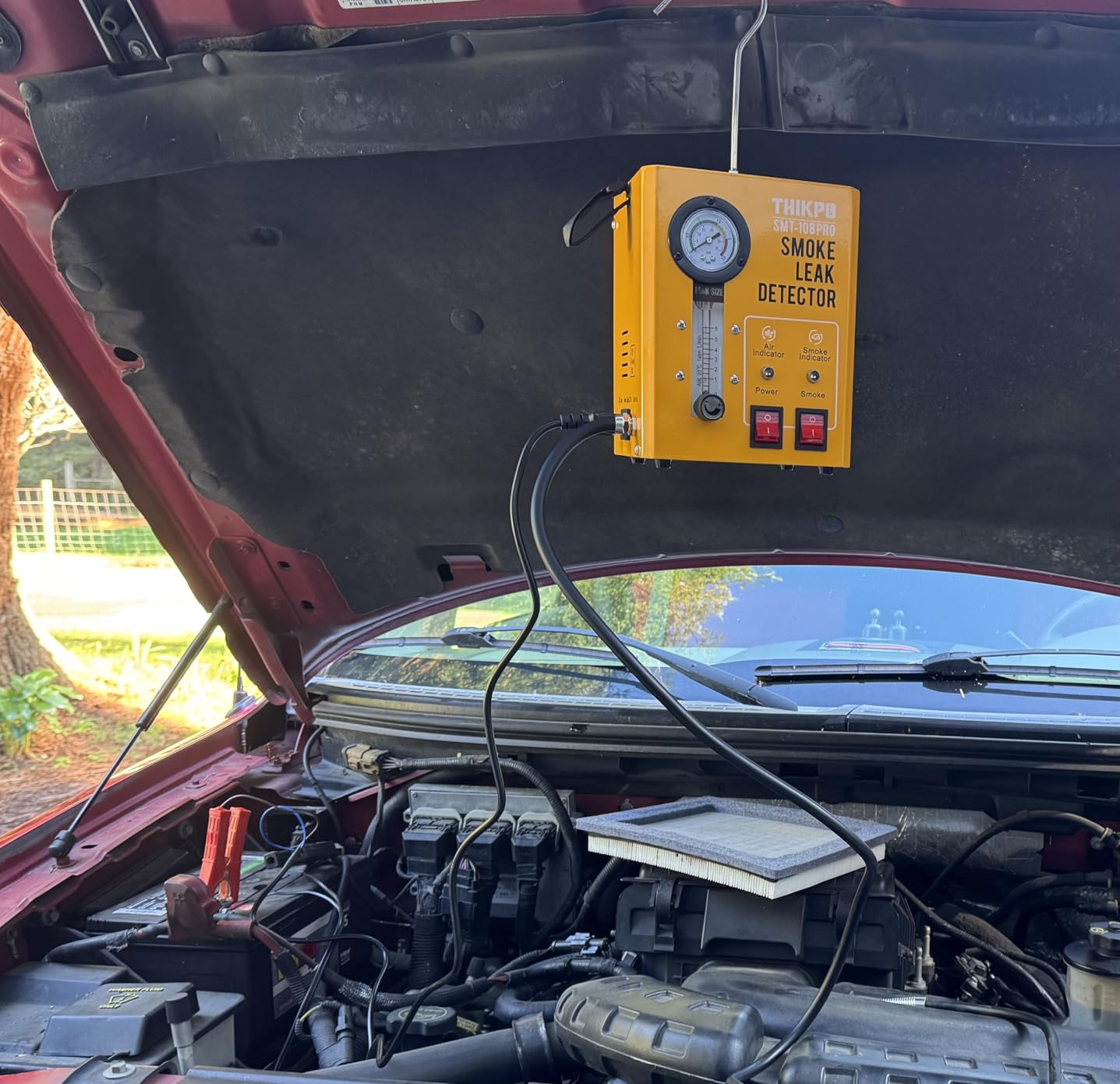 Smoke Machine Automotive, Professional Car EVAP Smoke Leak Detector | OEM Approved Smoke Fluid, Built-in Air Compressor, Diagnostic Leak Tester Tools for EVAP, Vacuum, Fuel and More Leak Testing customer photo 2