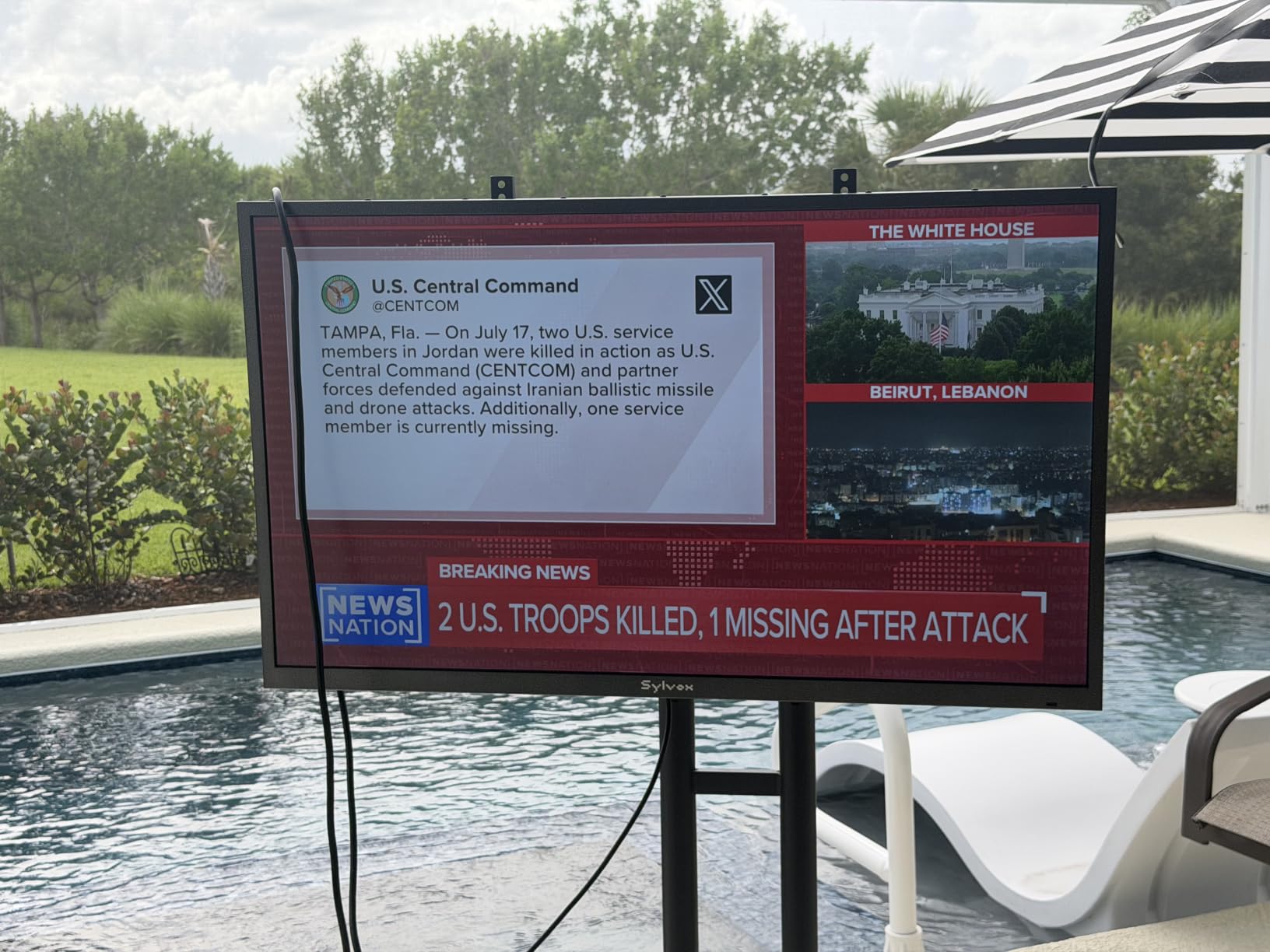 SYLVOX Outdoor TV, 55 inch Smart Waterproof Outdoor TV, 4K UHD Weatherproof customer photo 1