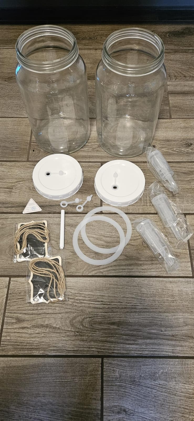 2 Gallon Fermentation Jar with Airlocks, Wide Mouth Glass Jar (7600ML) customer photo 2