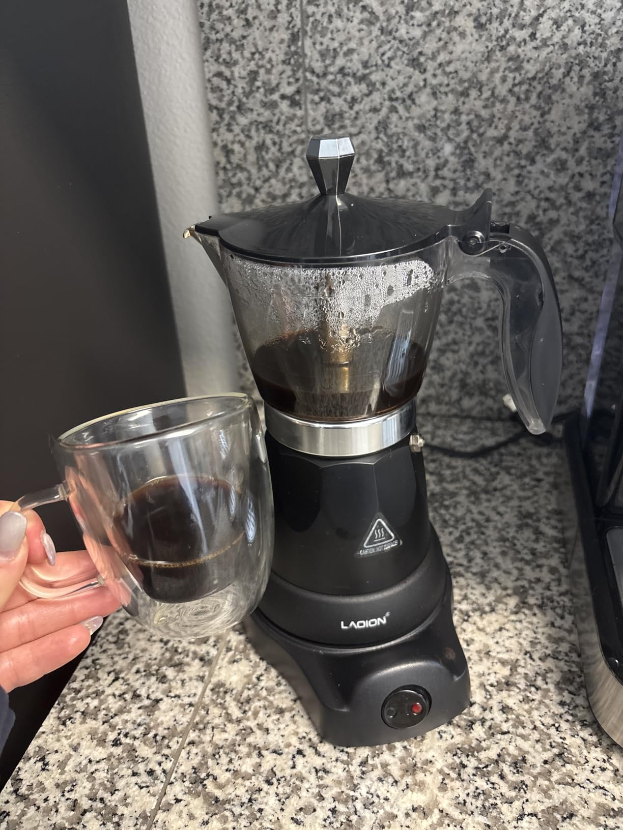 LAOION 6 Cup Electric Moka Pot, 300ml Portable Espresso Maker customer photo 2