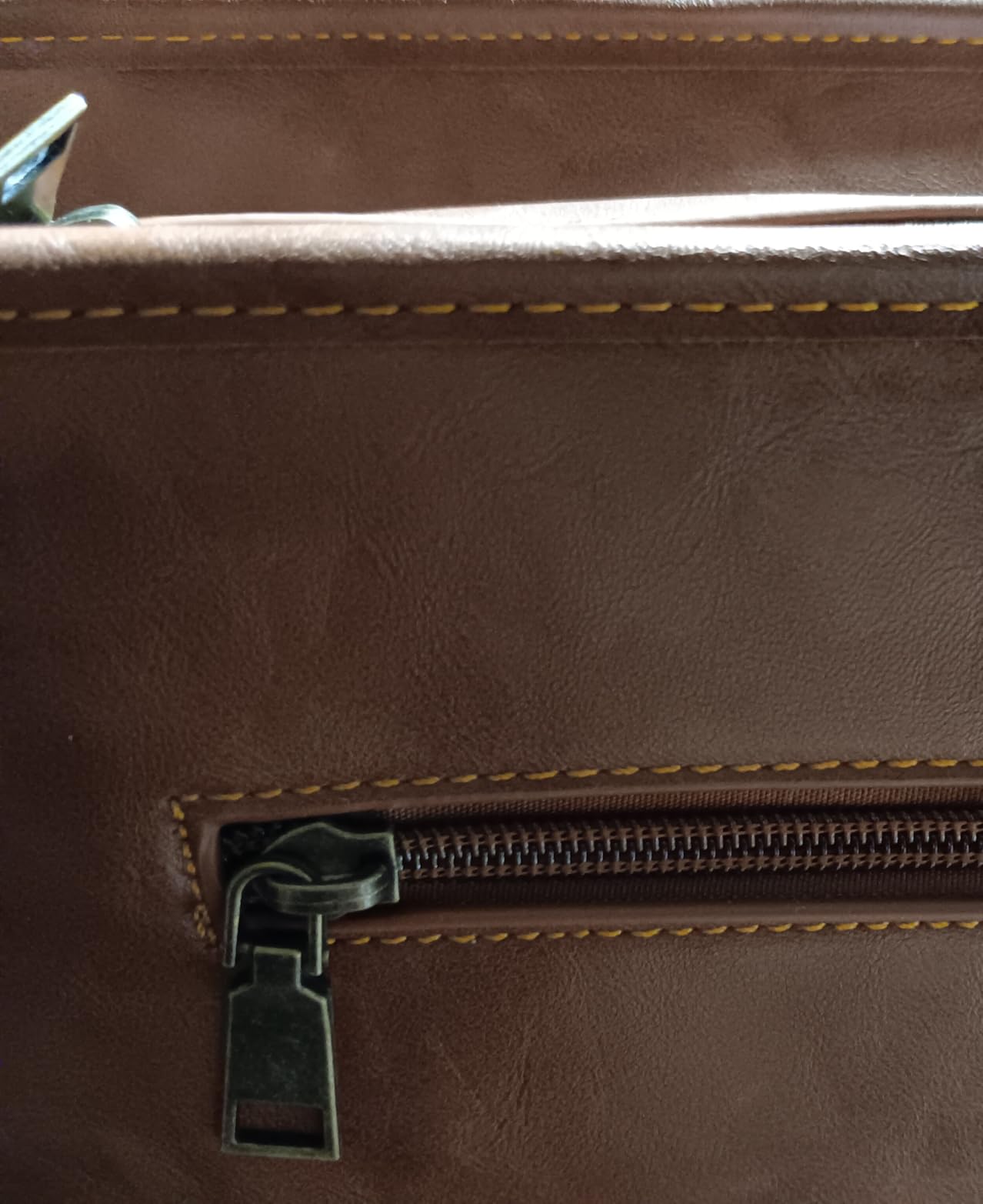 RAINSMORE Mens Messenger Bag 17 Inch Waterproof Vintage Leather Laptop Bag customer photo 1