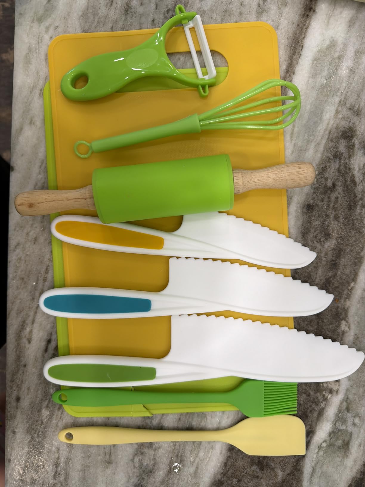 Yeeammk Montessori Toddler Knife Set-3PCS Kids Safe Knives for Real Cooking Kids Cooking Sets Real Cooking Kitchen Tools Toddler Friendly Knives customer photo 2