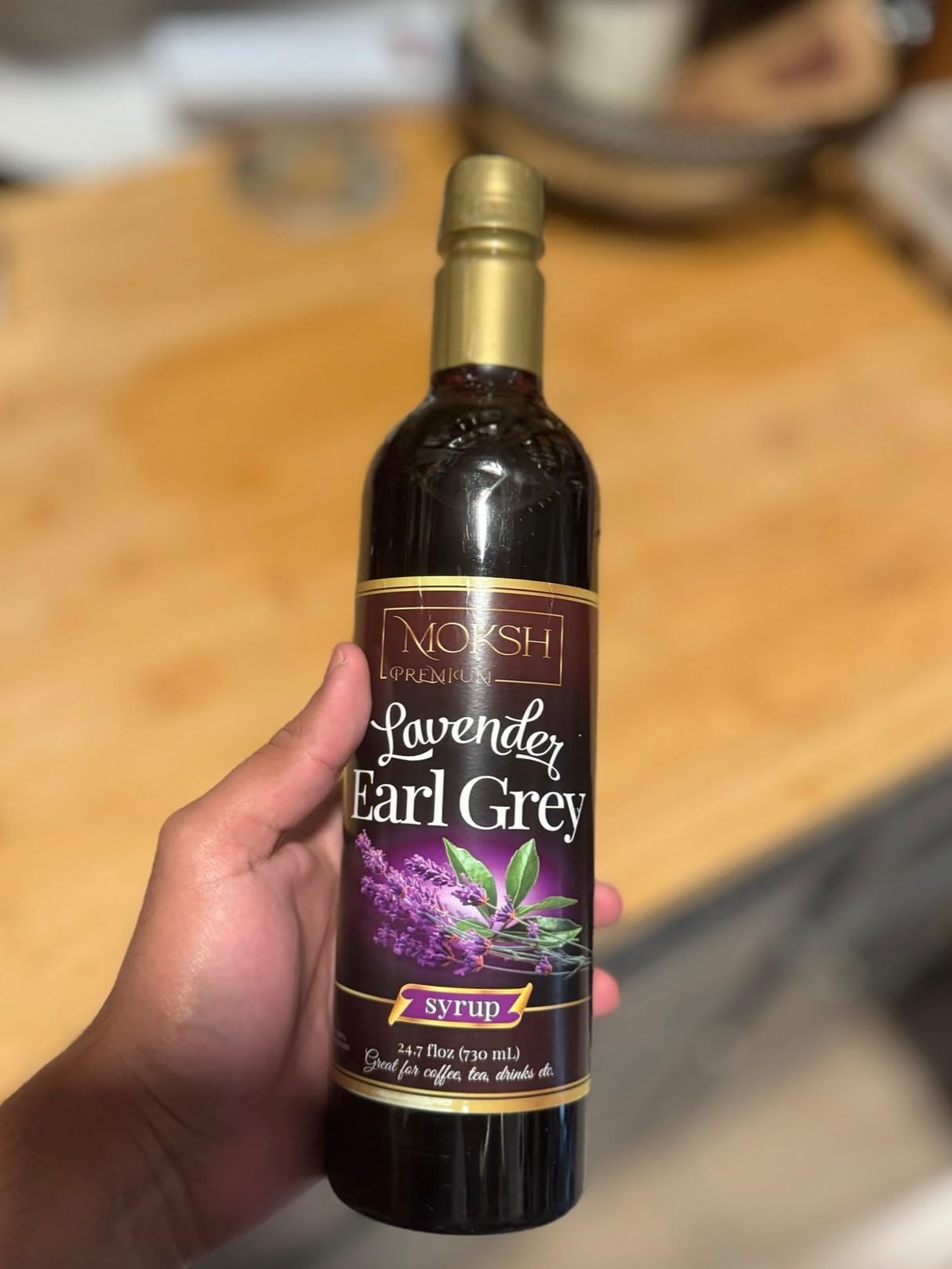 Moksh Premium Lavender Earl Grey Syrup for Coffee, Lattes, Tea & Matcha customer photo 1
