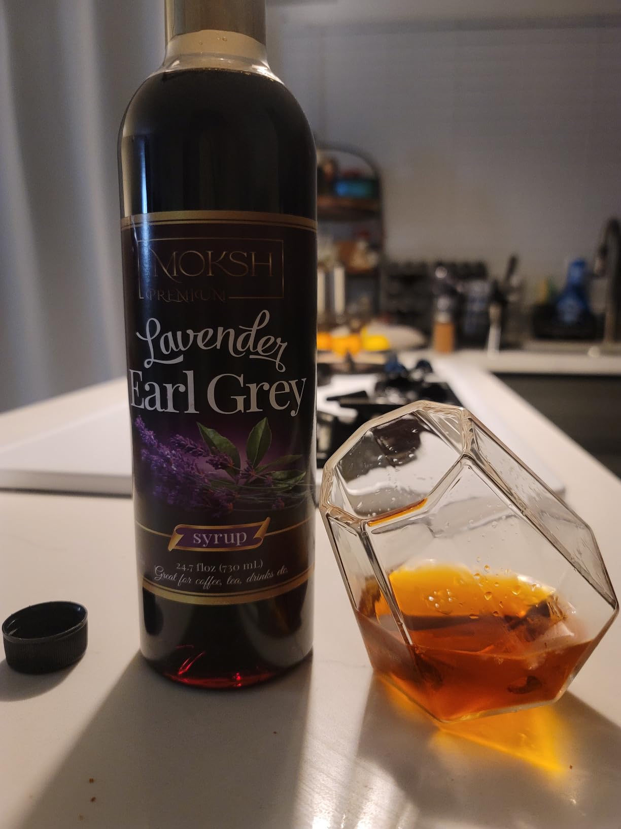 Moksh Premium Lavender Earl Grey Syrup for Coffee, Lattes, Tea & Matcha customer photo 2