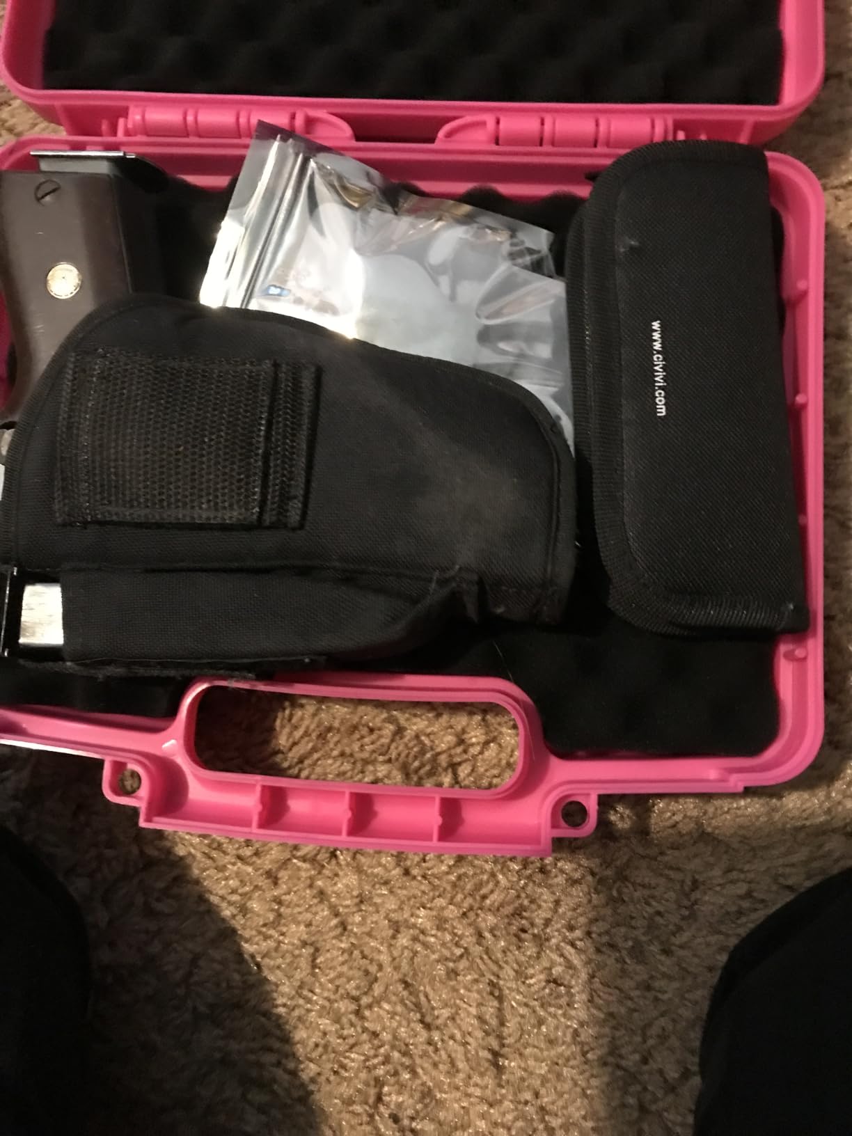Kinghardcase 9mm Gun Case Lockable, TSA Approved Firearm Travel Case with TSA Lock, Pistol Case Hard Shell, Gun Safe for Handgun, Pistol, Revolver - Shockproof Gun Storage customer photo 1
