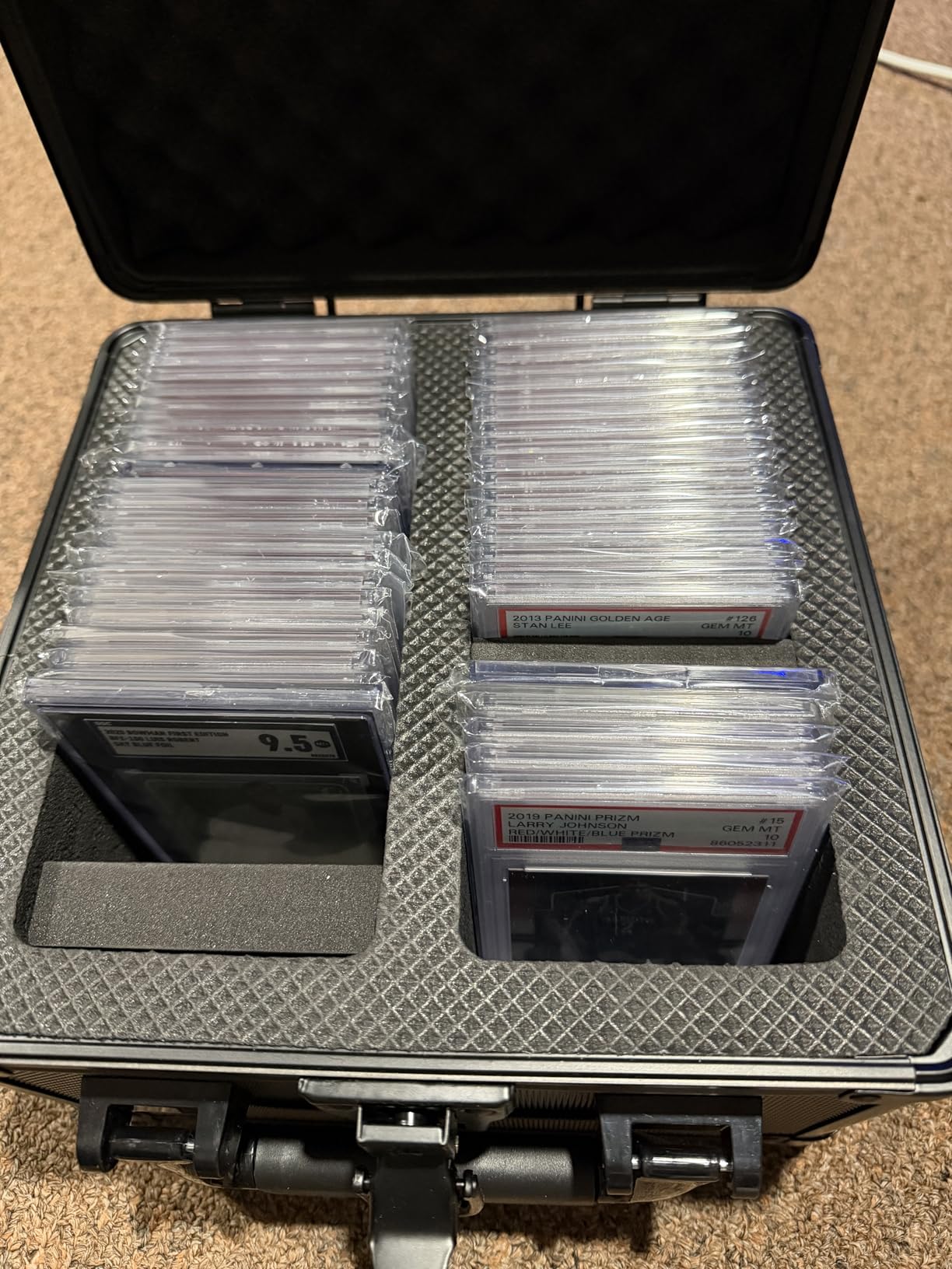 KAGSWAMO Graded Card Storage Box, Holds 60+ PSA Slab Card Case for Graded Cards Sports Cards, Baseball Trading Card Case Holder Fits PSA, CSG, BGS and Top Loaders customer photo 2
