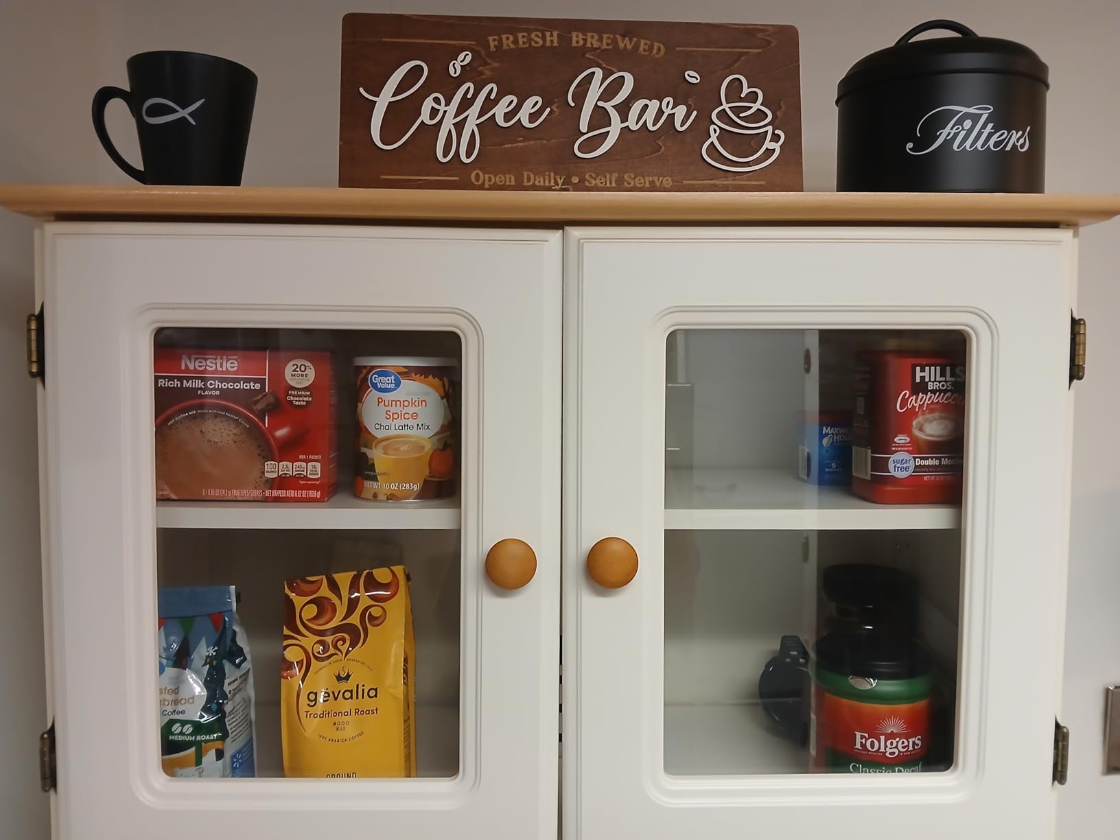 Coffee Bar Sign for Wall, Vintage Cafe Station Signs for Coffee Bar Decor customer photo 1