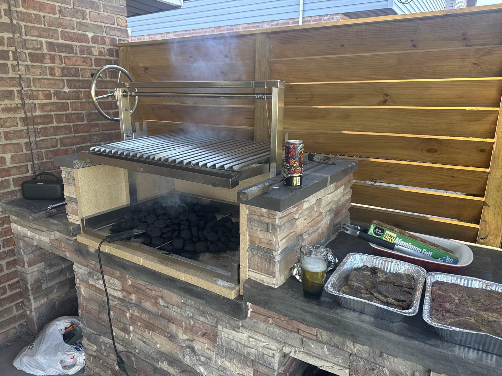 Santa Maria BBQ Grill, Argentine Style with Adjustable Height V-Grate customer photo 2