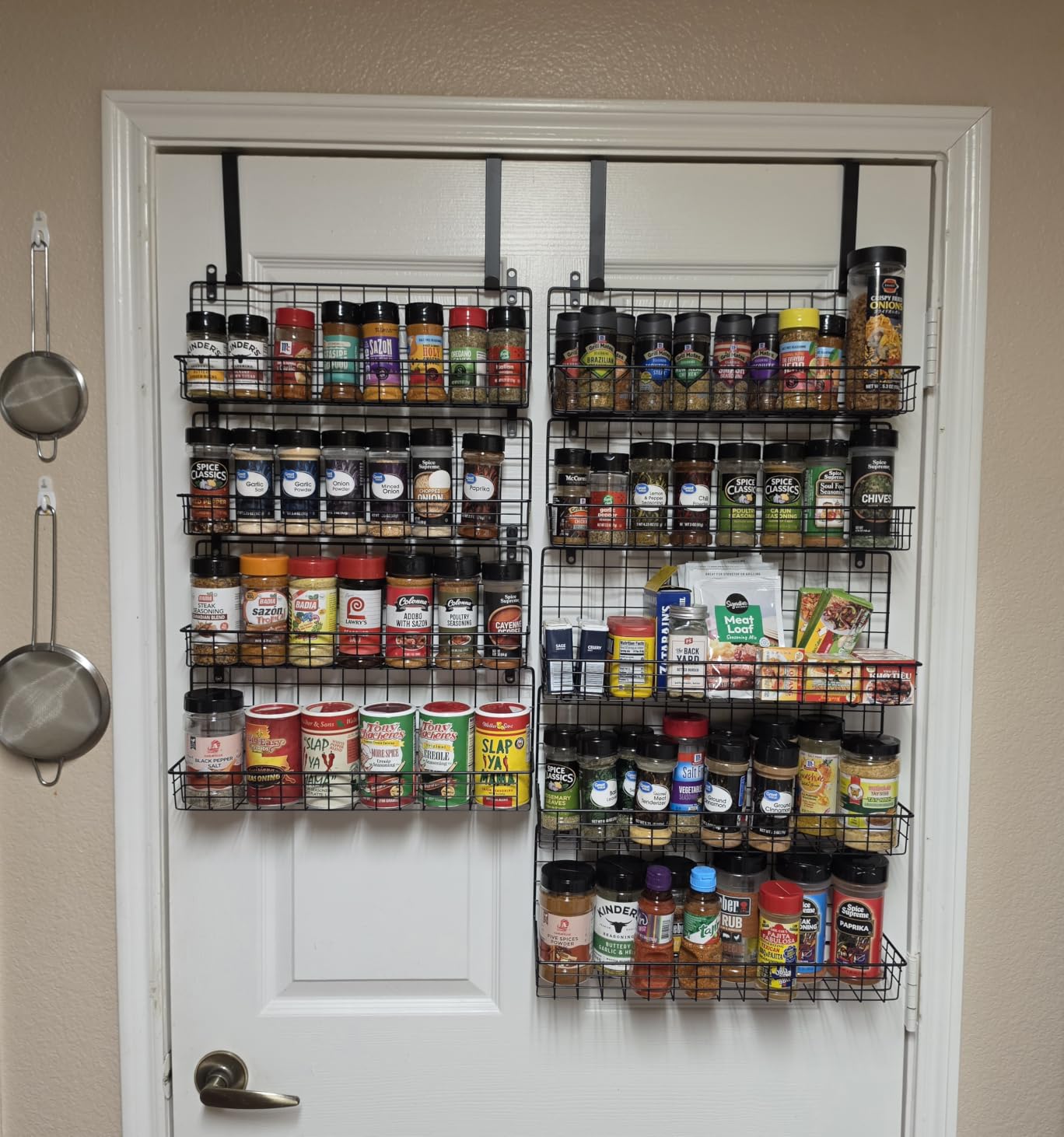 JKsmart 9-Tier Spice Rack Organizer with Door Hook, Wall Mount, and Extra Large Capacity for Pantry – Stylish White Design for Effortless Organization, Ultimate Kitchen Storage Solution customer photo 1