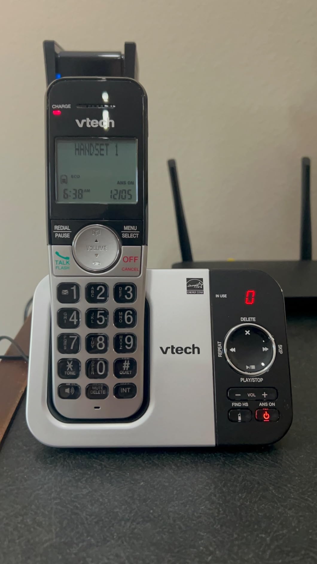 VTech Cordless Phone with 2 Handsets — Big Buttons, Large Backlit Display, Answering Machine, DECT 6.0, Caller ID, Intercom, Easy to Use, Silver/Black | VG232-2 customer photo 2
