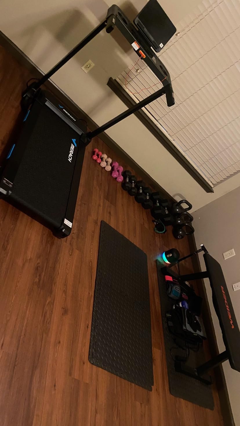 MERACH T12 Foldable Treadmill for Home 300 LBS Capacity Wide Running Belt | 0-15% Incline Treadmill with LED Display, Smart App, 2.5HP Brushless Motor, Compact Design customer photo 1