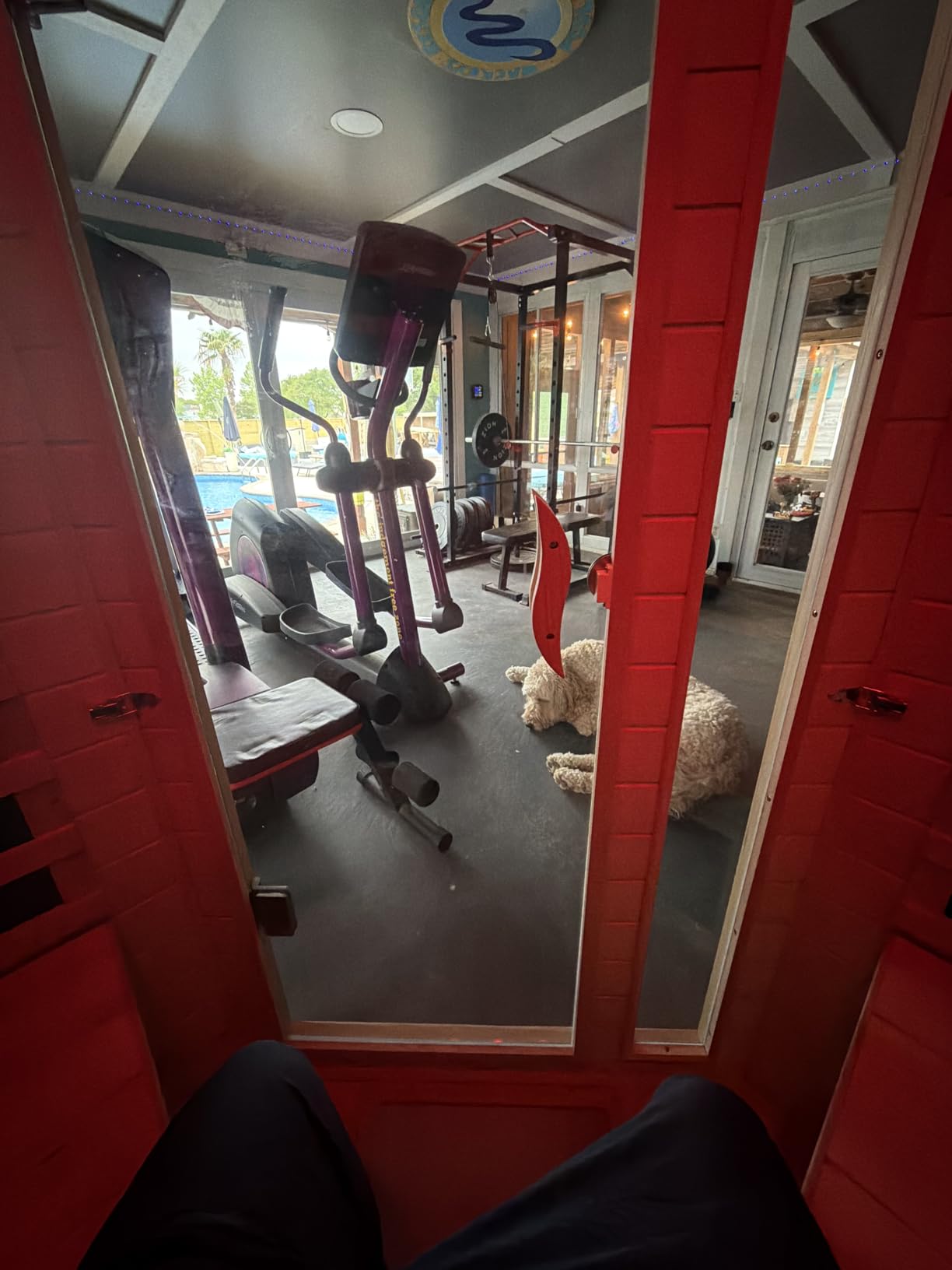 Full Spectrum Sauna, Outdoor Sauna w/Red Light Therapy, 1950W 20A customer photo 2