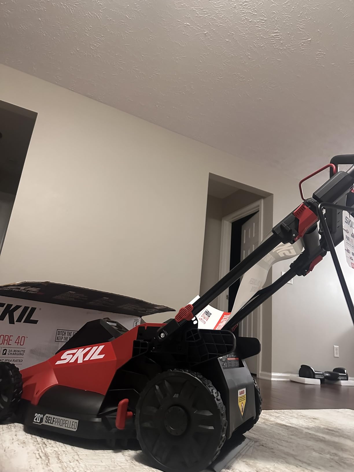 SKIL PWR CORE 40 Brushless 40V 20-Inch Self-Propelled Mower Kit, Includes 6.0Ah Battery and Auto PWR JUMP Charger - SM4910C-11 customer photo 1