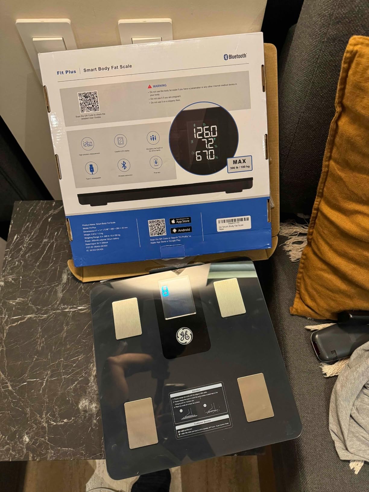 GE Smart Scale for Body Weight: Full Body Composition Analyzer, 50+ Metrics customer photo 2