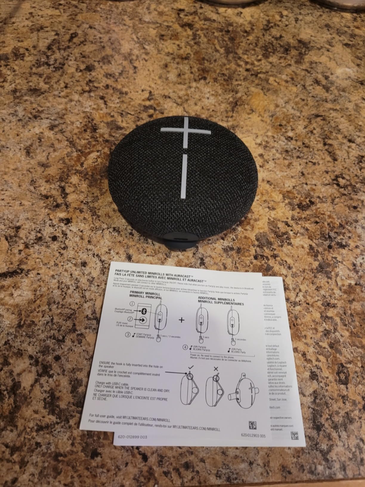 Ultimate Ears MINIROLL Waterproof Bluetooth Speaker - Revive Grey customer photo 1