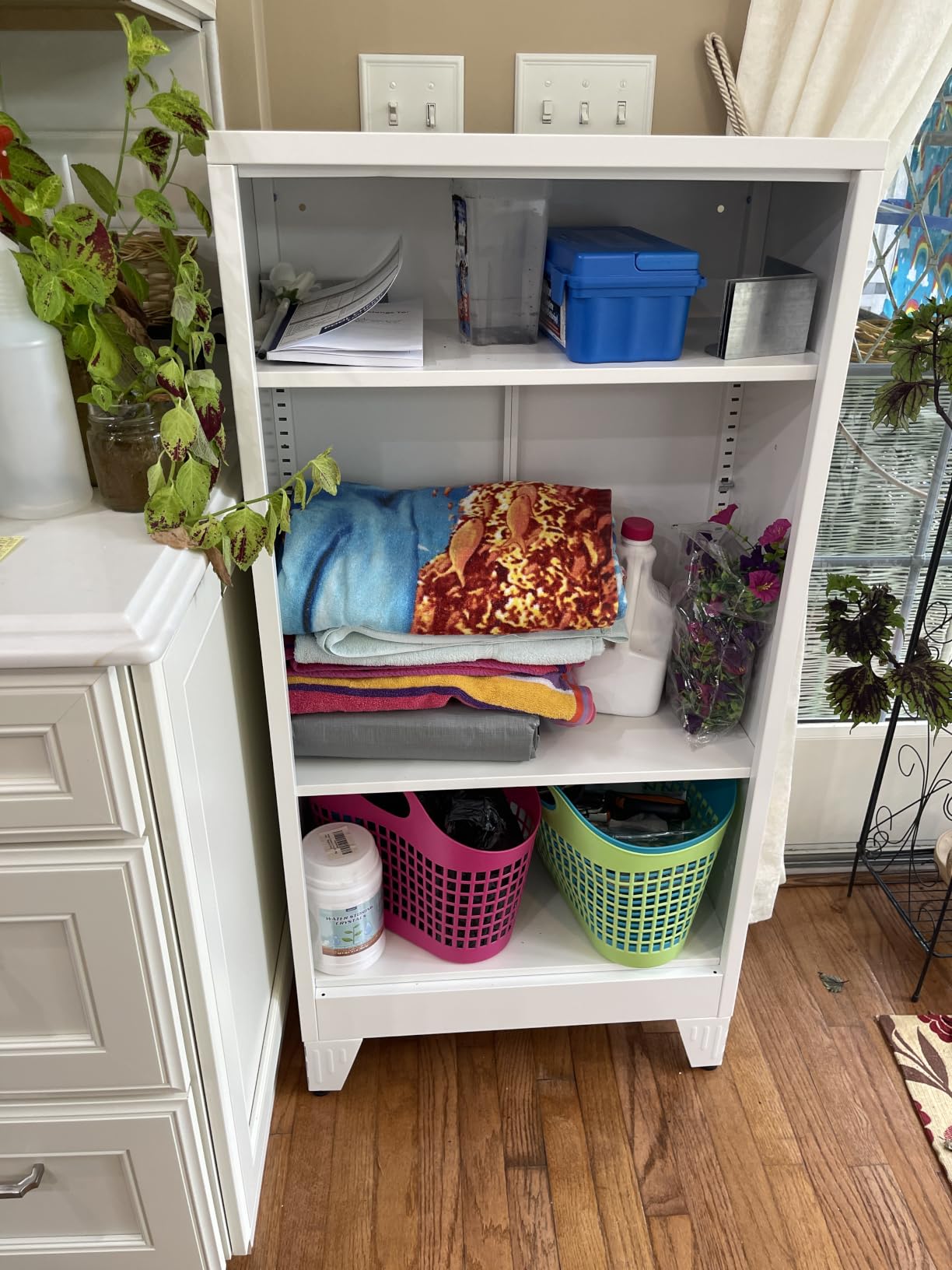 GAIOUS Metal Pantry Cabinet, Kitchen Pantry Storage Cabinets with 2 Door | and 3 Adjustable Shelves, White Kitchen Pantry Cabinet, Freestanding Cupboard for Dining Room Living Room Bathroom customer photo 1