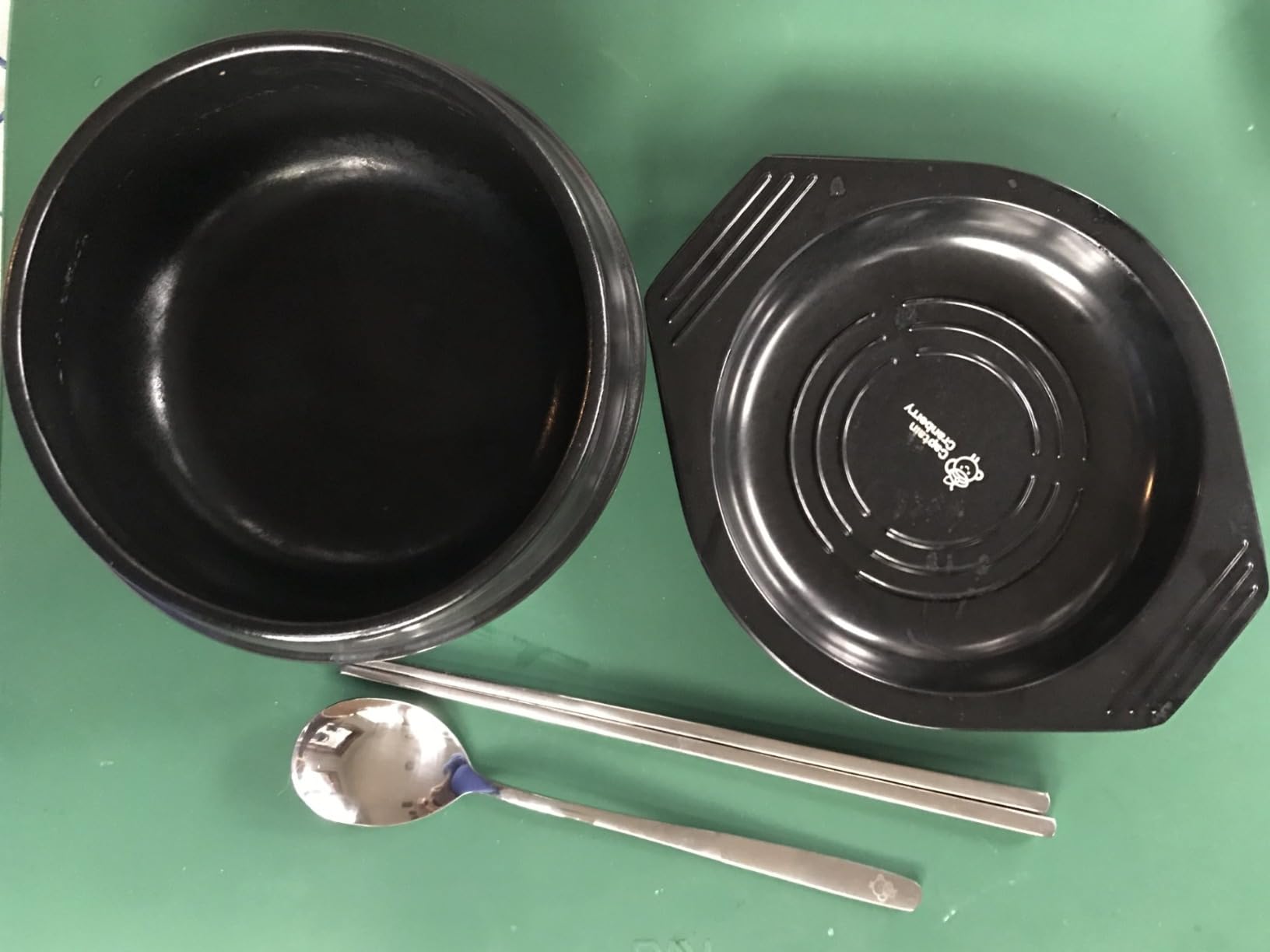 Korean Stone Pot Set, Dolsot Ttukbaegi Cookware, 38.7oz customer photo 1